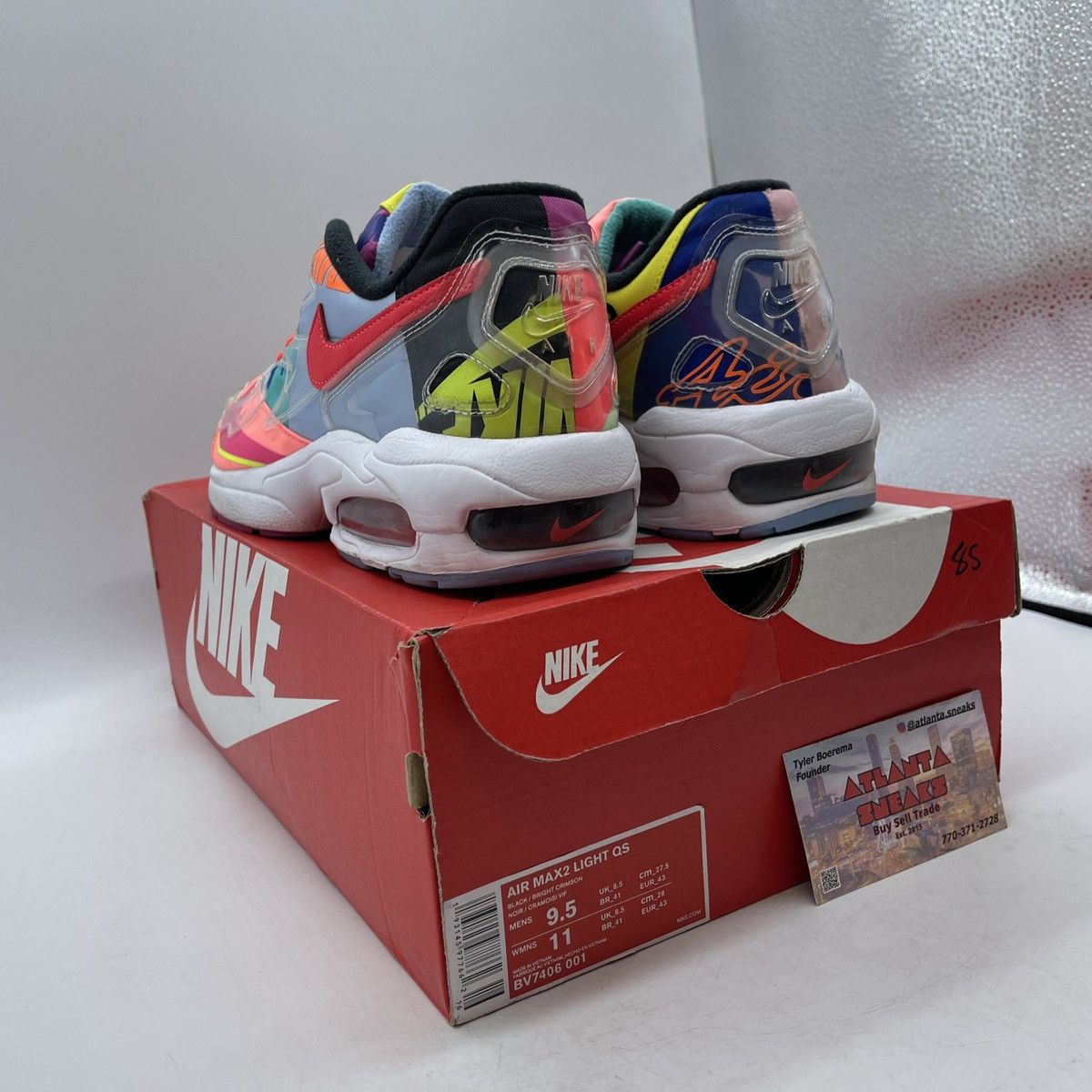 Nike Atoms x air max 2 light logos Size US 9.5 / EU 42-43 - 4 Thumbnail
