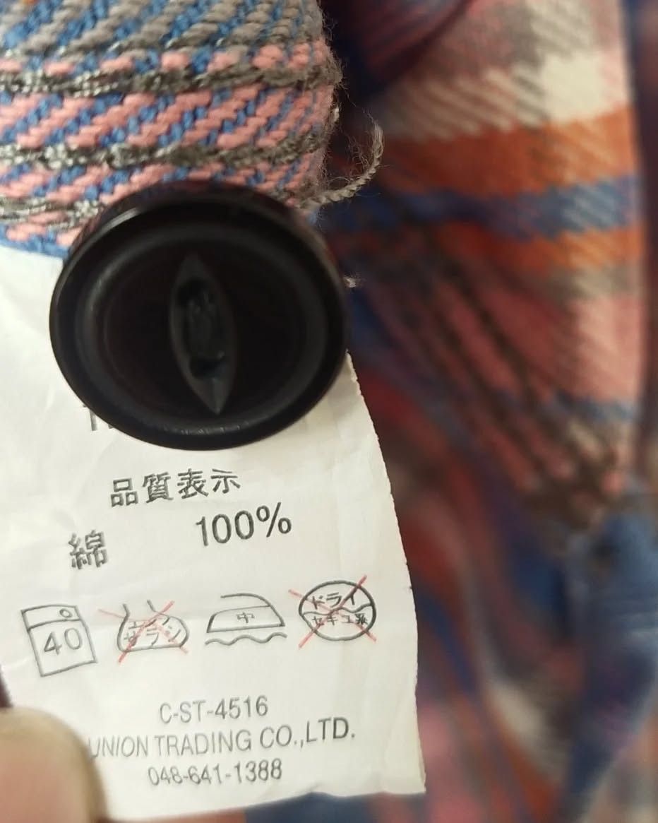 Japanese Brand Houston Blue Plaid Flannel Shirt Japanese Heritage Workwear Size US M / EU 48-50 / 2 - 6 Thumbnail