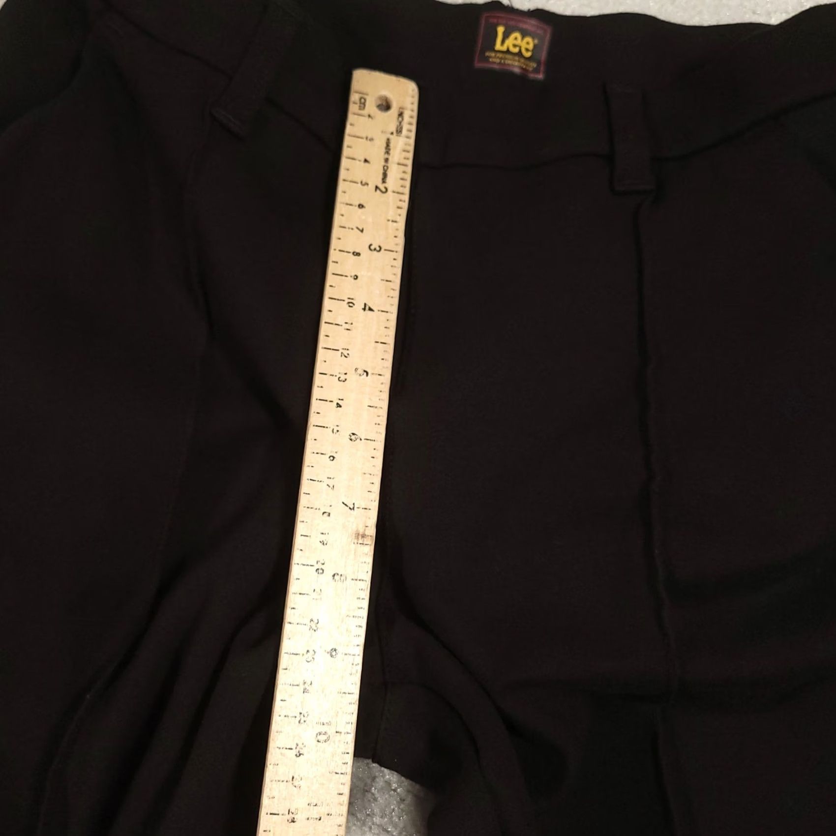 Lee Lee Comfort Pants Pull On Womens 10 Black Stretch Waistband Chino Straight Leg Size 32" / US 10 / IT 46 - 6 Thumbnail