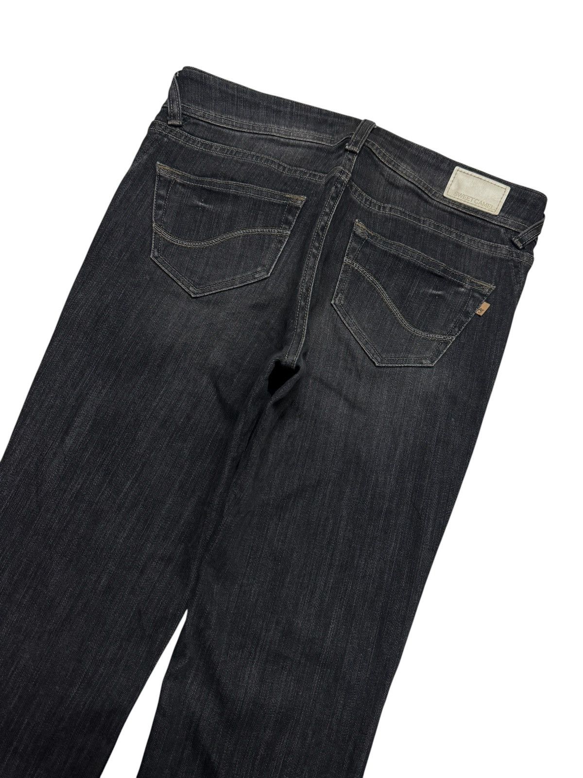 Tornado Mart BELL BOTTOM VINTAGE 🇯🇵 WHISKER CLAWMARK BOOTCUT DARK DENIM Size US 31 - 9 Thumbnail
