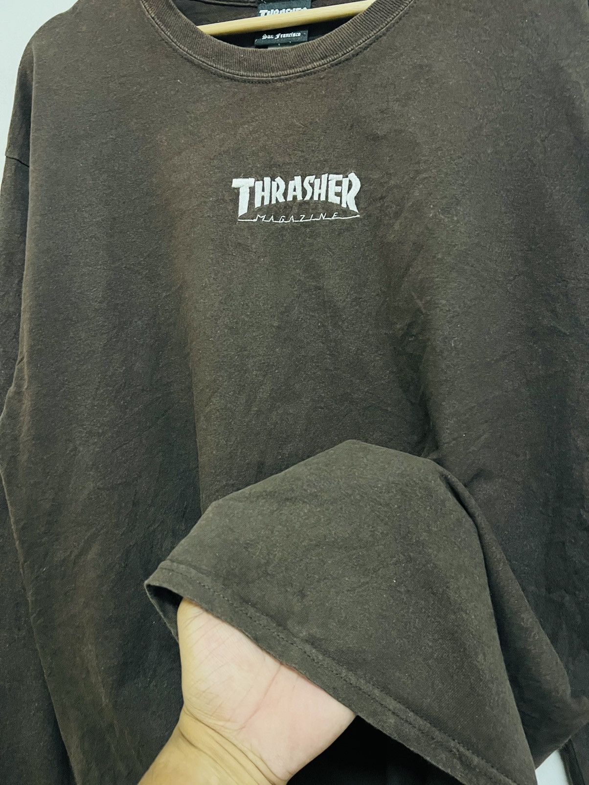 Thrasher × Vintage Vintage 90s THRASHER Magazine Skate Tee Size US L / EU 52-54 / 3 - 5 Thumbnail