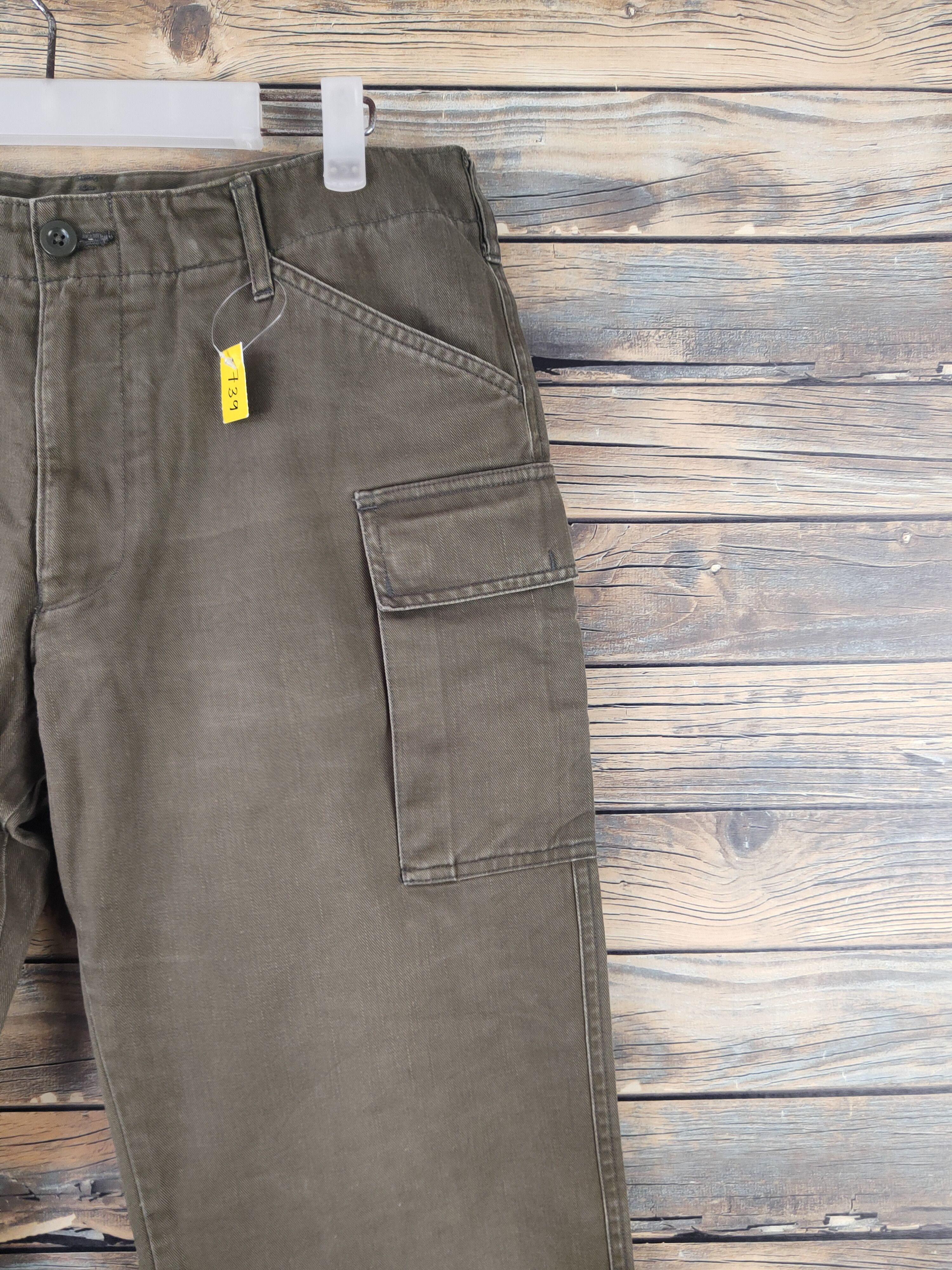 Japanese Brand DLL Tabloid News Olive Multipocket Tactical Cargo Pants #739 Size US 31 - 5 Thumbnail