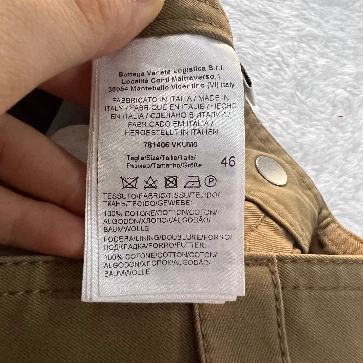Bottega Veneta BV Khaki Cargo Pants 46 98 New Size 39" - 4 Thumbnail