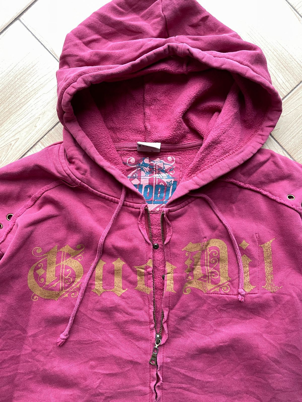 Vintage Vintage Guodil Pink Hoodie Size M / US 6-8 / IT 42-44 - 4 Thumbnail
