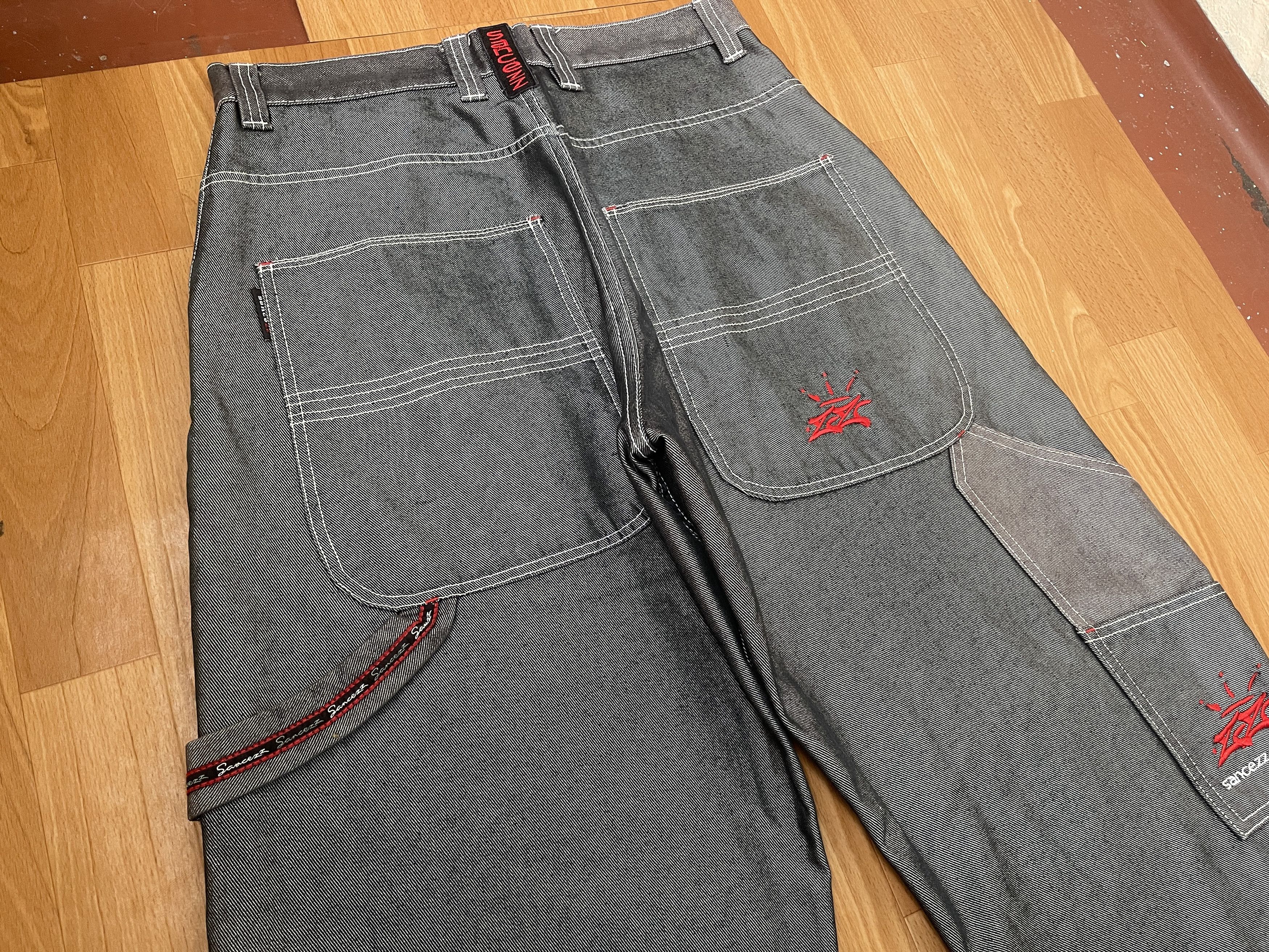 Other Sancezz jeans, shiny, vintage baggy, silver, metallic Y2K 32 Size US 32 / EU 48 - 6 Thumbnail