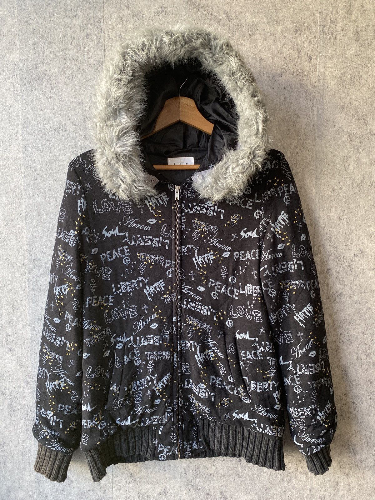 Arrow Arrow ARW Japan Fullprint Design Fur Hoodie Size US M / EU 48-50 / 2 - 3 Thumbnail