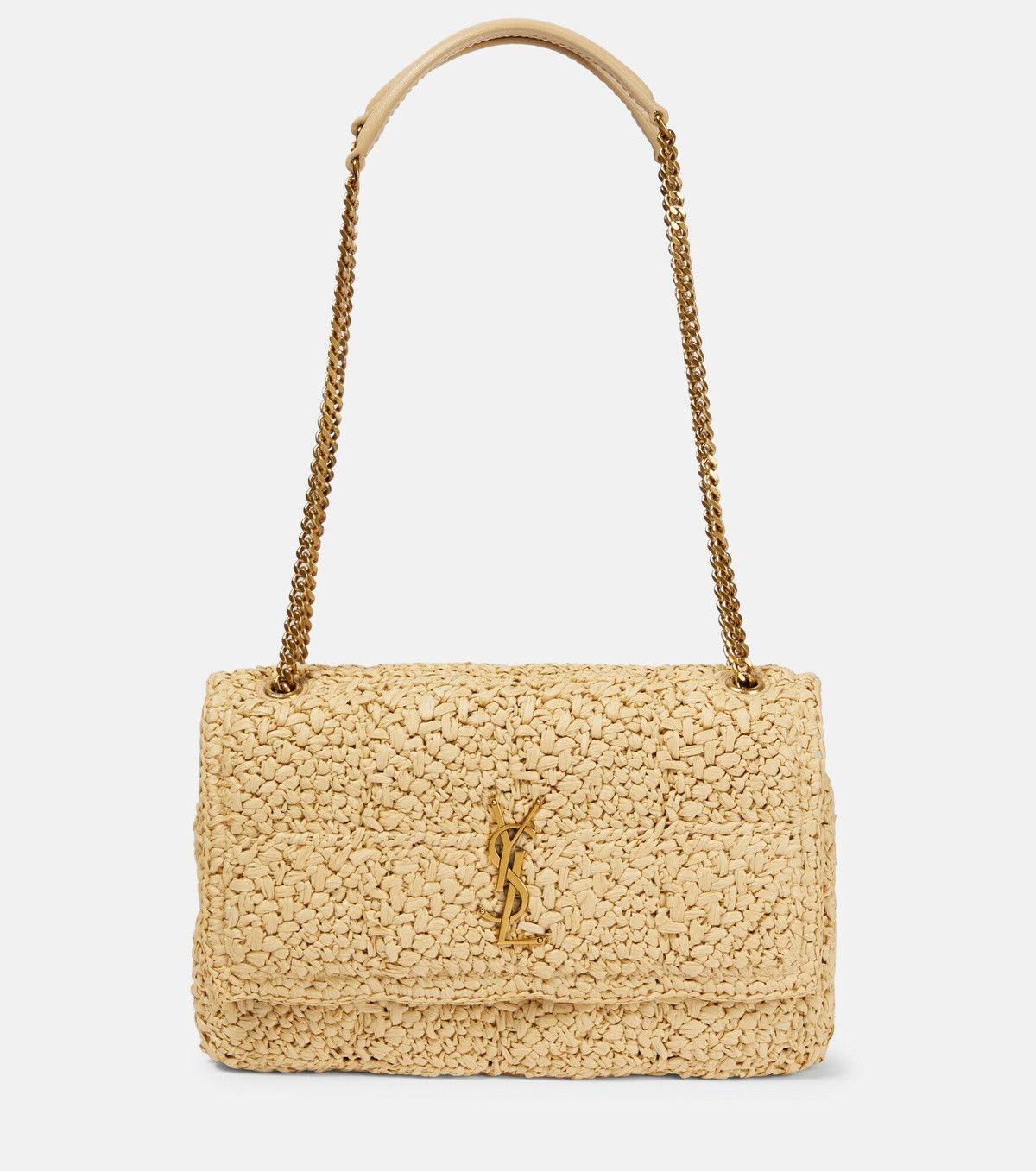 Saint Laurent Paris jamie medium raffia shoulder bag beige Size ONE SIZE - 1 Thumbnail