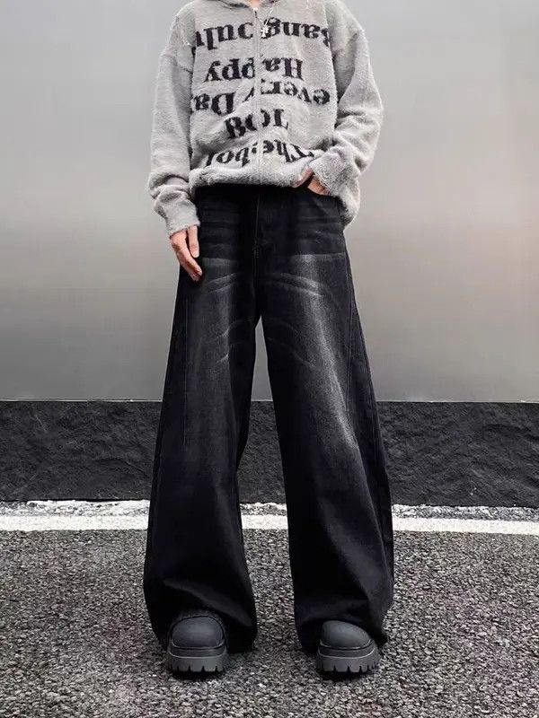 VIBE Vintage silhouette baggy wide leg jeans Size US 34 / EU 50 - 4 Thumbnail