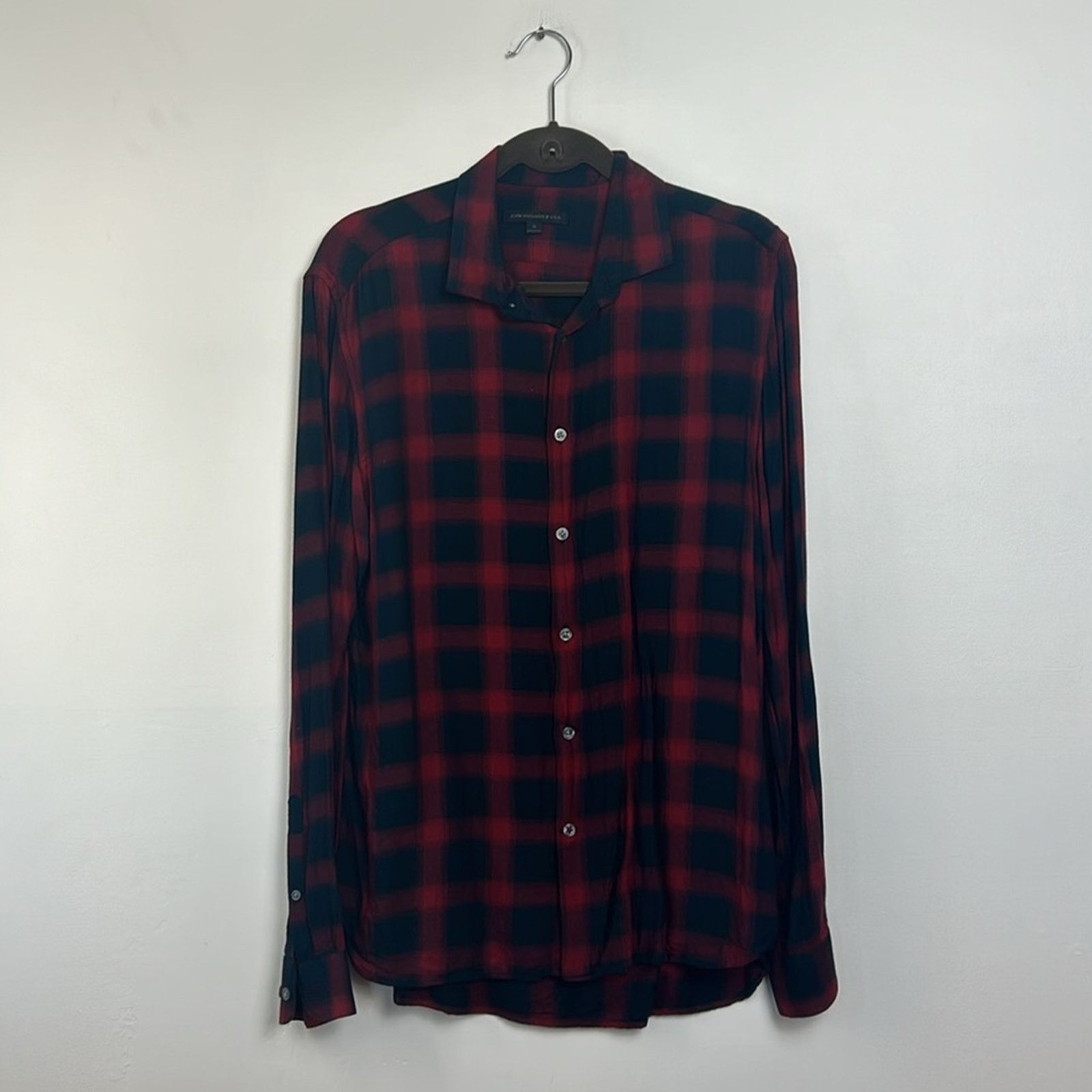 John Varvatos John Varvartos Dedrick Plaid Soft Casual Button Down Shirt Size US M / EU 48-50 / 2 - 2 Thumbnail