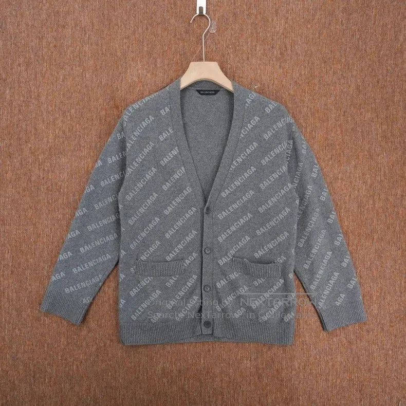 Balenciaga Balenciaga Cashmere Logo Print Cardigan. Size US L / EU 52-54 / 3 - 1 Thumbnail