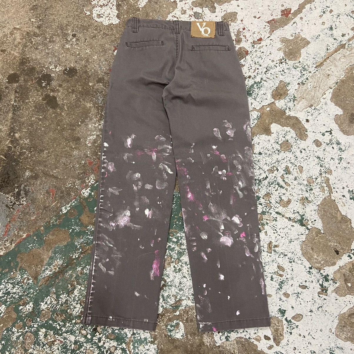 Vintage Vintage Paint Splatter Grey Work Pants Size 27" / US 4 / IT 40 - 1 Thumbnail