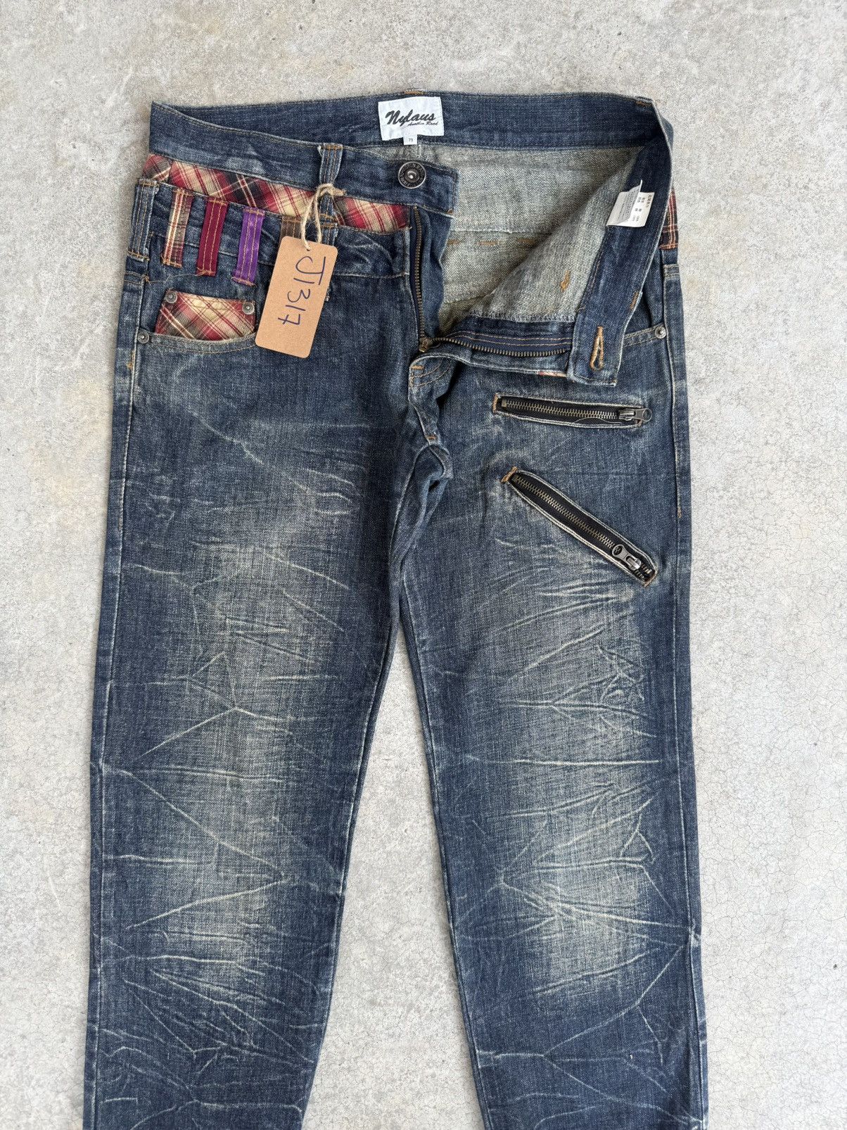 Hysteric Glamour Japanese Nylaus Double Waist Distressed Jeans Size US 32 / EU 48 - 3 Thumbnail
