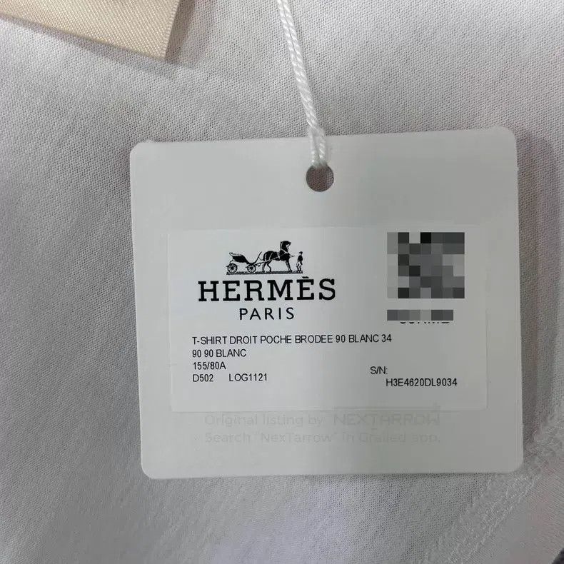 Hermes Hermes Pure White Pocket Logo Short Sleeve Size XXS / US 00 / IT 34 - 6 Thumbnail
