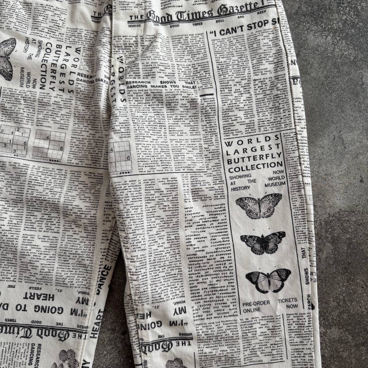 Hysteric Glamour × Japanese Brand × Vintage 2000’s Aesthetic Gazette Printed Jeans (John Galliano style) Size 27" / US 4 / IT 40 - 6 Thumbnail