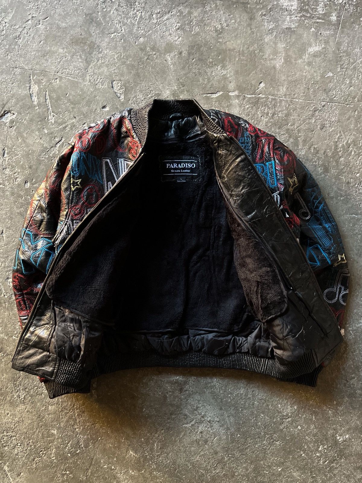 Other Vintage paradiso NYC leather bomber jacket Size L / US 10 / IT 46 - 6 Thumbnail