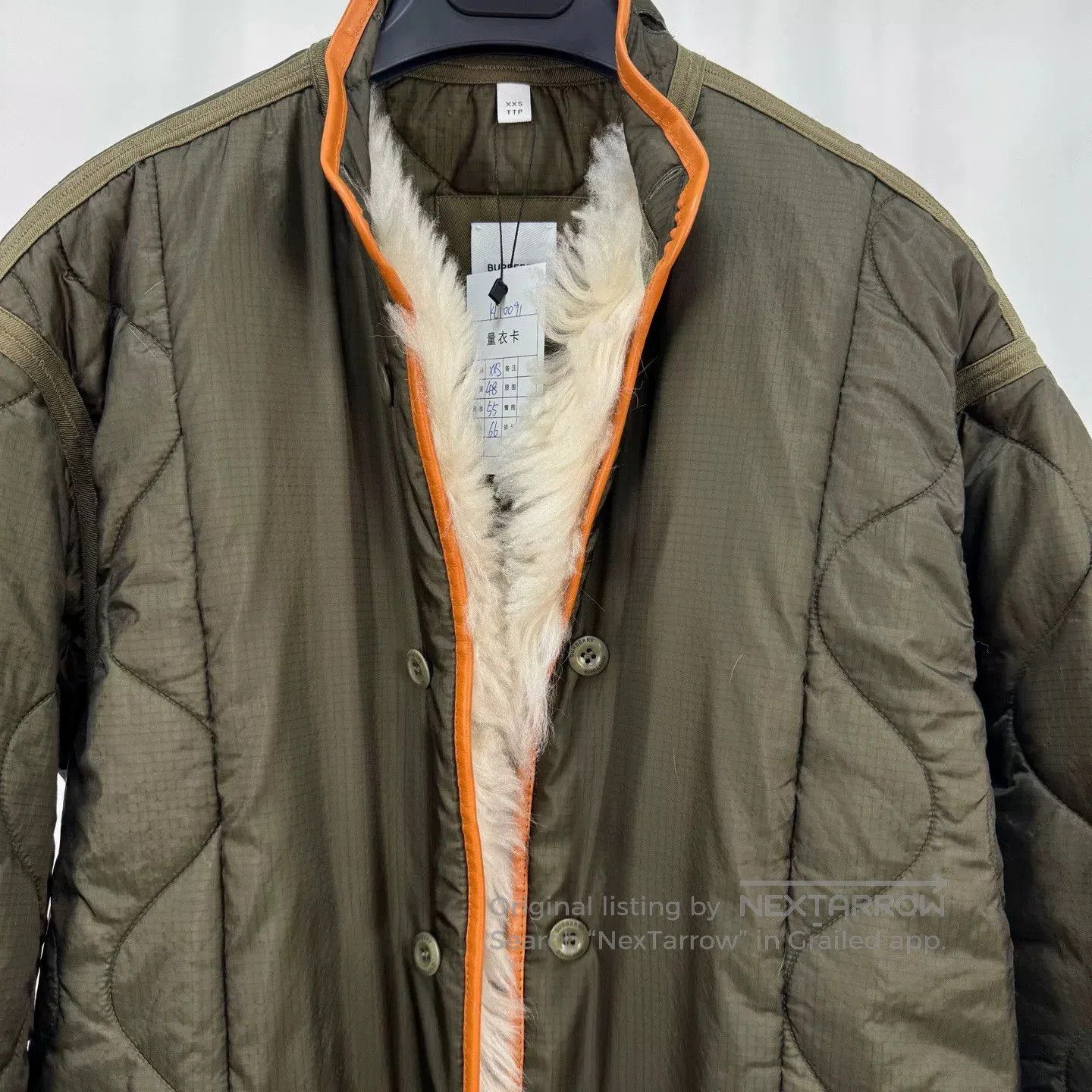 Burberry burberry military green padded cotton coat. Size US XXS / EU 40 - 3 Thumbnail