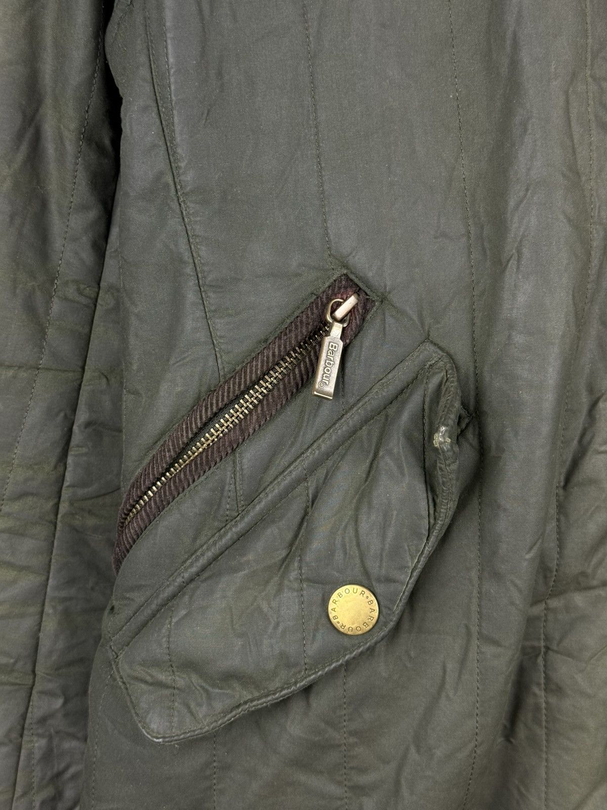 Barbour Barbour Edderton Men’s Quilted Wax Waxed Cotton Jacket Size US S / EU 44-46 / 1 - 10 Thumbnail
