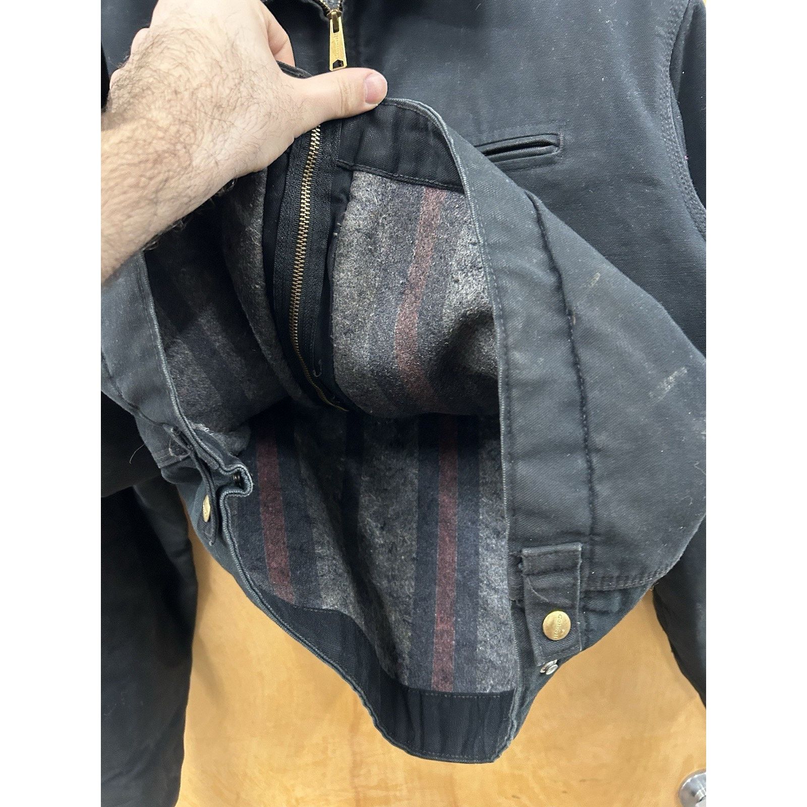 Carhartt VTG Carhartt J01BLK Black Detroit Jacket XXL Canvas Workwear Size US XXL / EU 58 / 5 - 4 Thumbnail