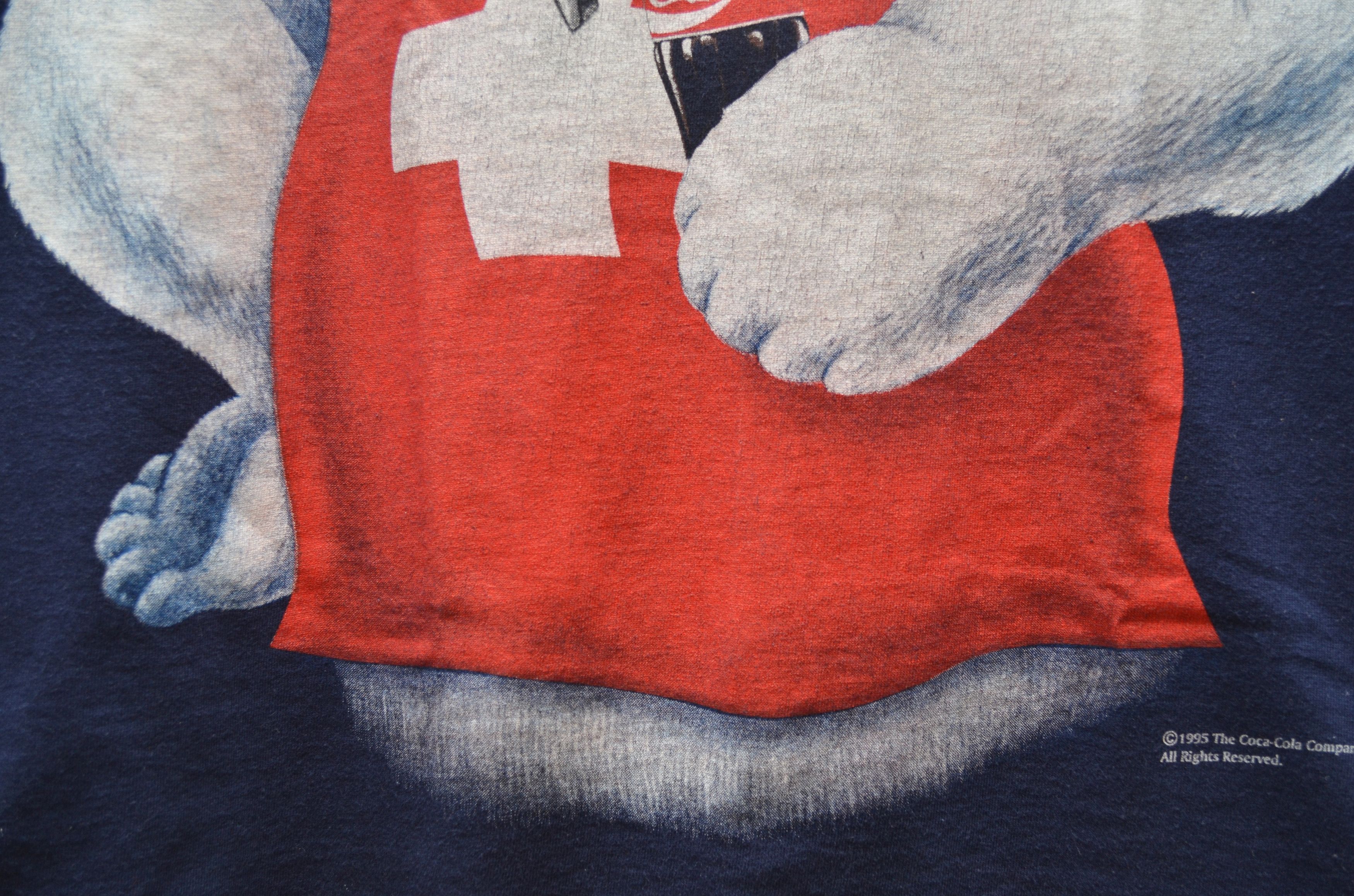 Coca Cola × Vintage Vintage 1995 Coca Cola Big Logo T Shirt RARE y2k 90s Size US L / EU 52-54 / 3 - 9 Thumbnail
