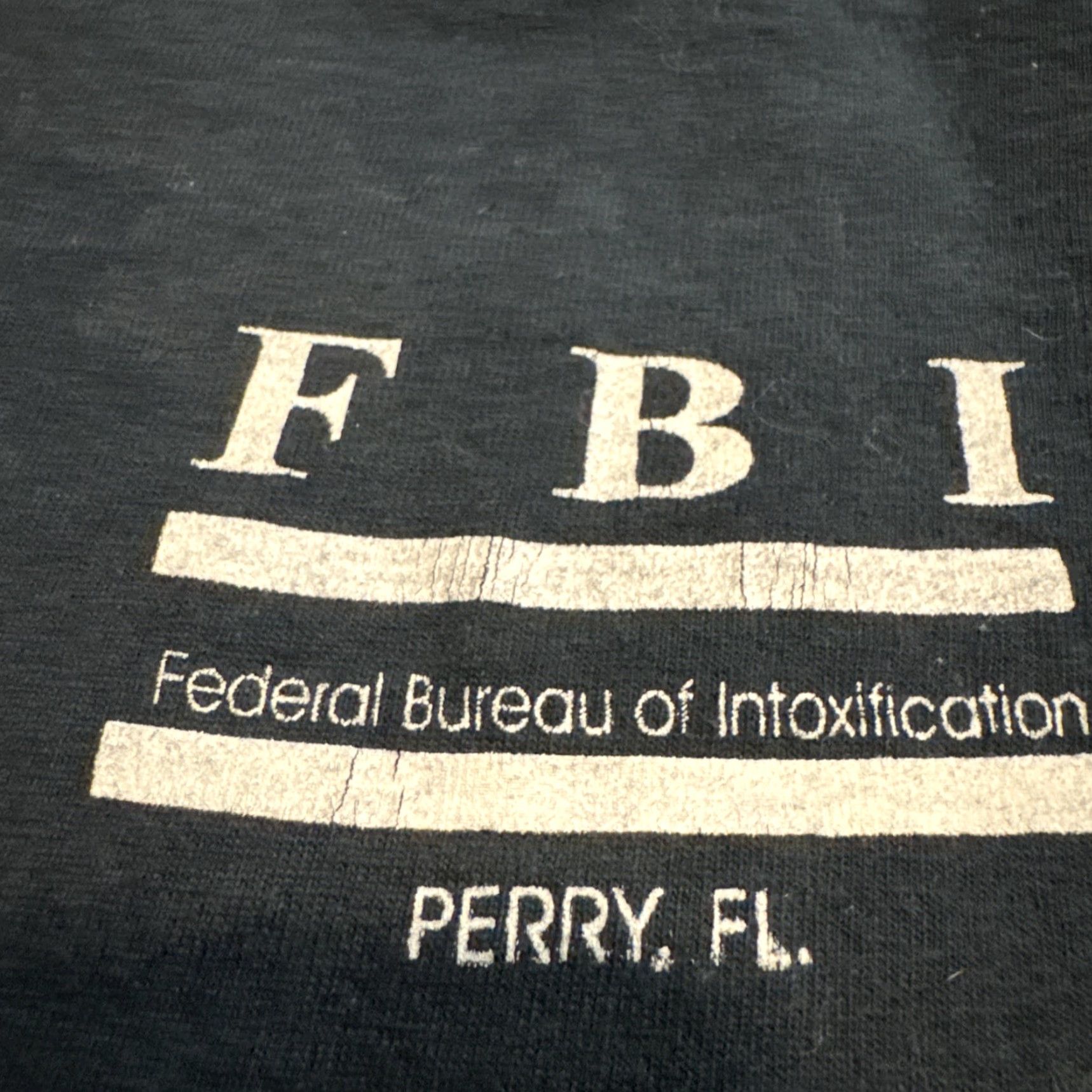 Anvil VINTAGE Florida Vacation Tourist FBI Federal Bureau Intoxication T-Shirt L Men Black Anvil L Size US L / EU 52-54 / 3 - 6 Thumbnail