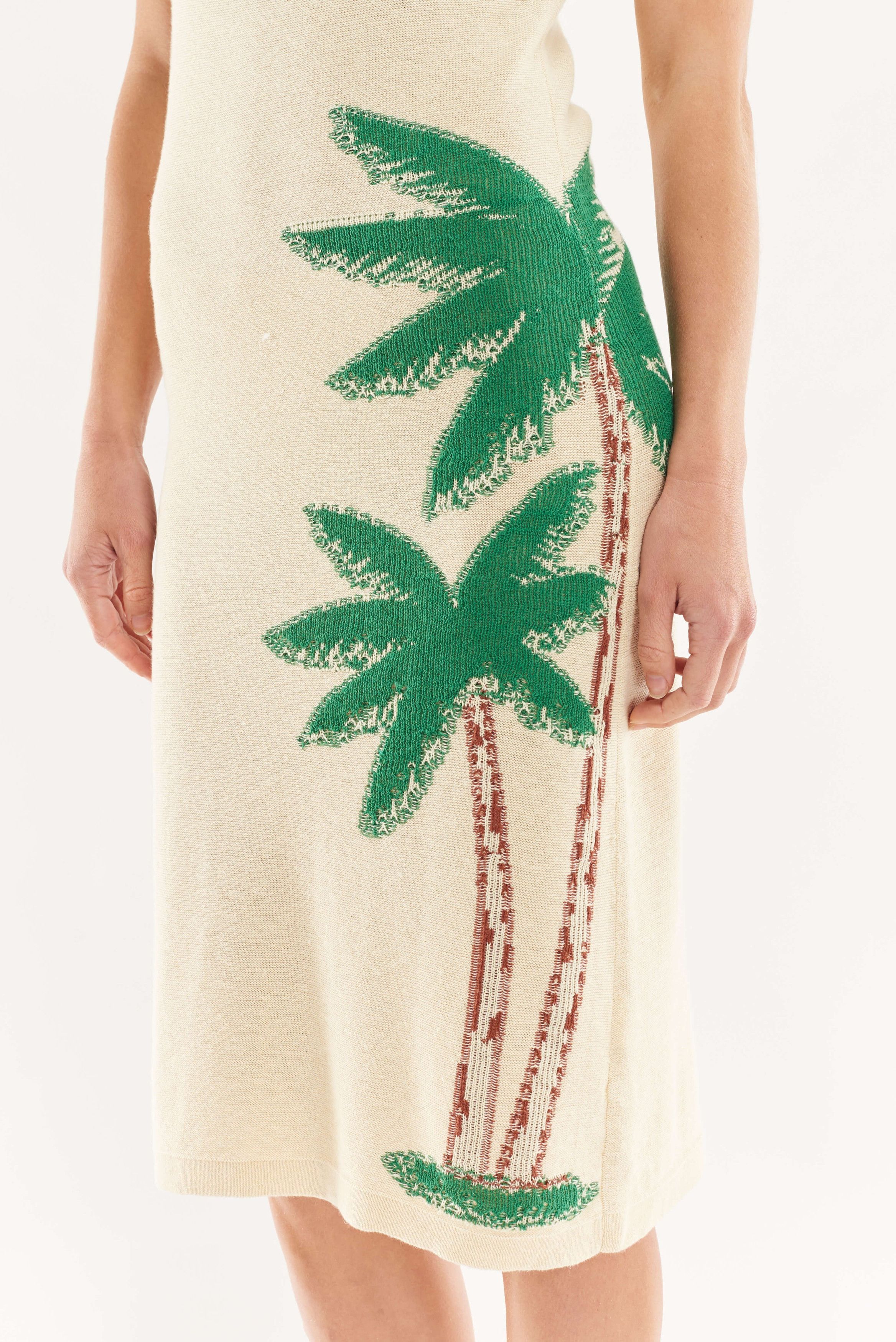 The Elder Statesman $795 The Elder Statesman Palm Cami Midi Dress Size XS / US 0-2 / IT 36-38 - 3 Thumbnail