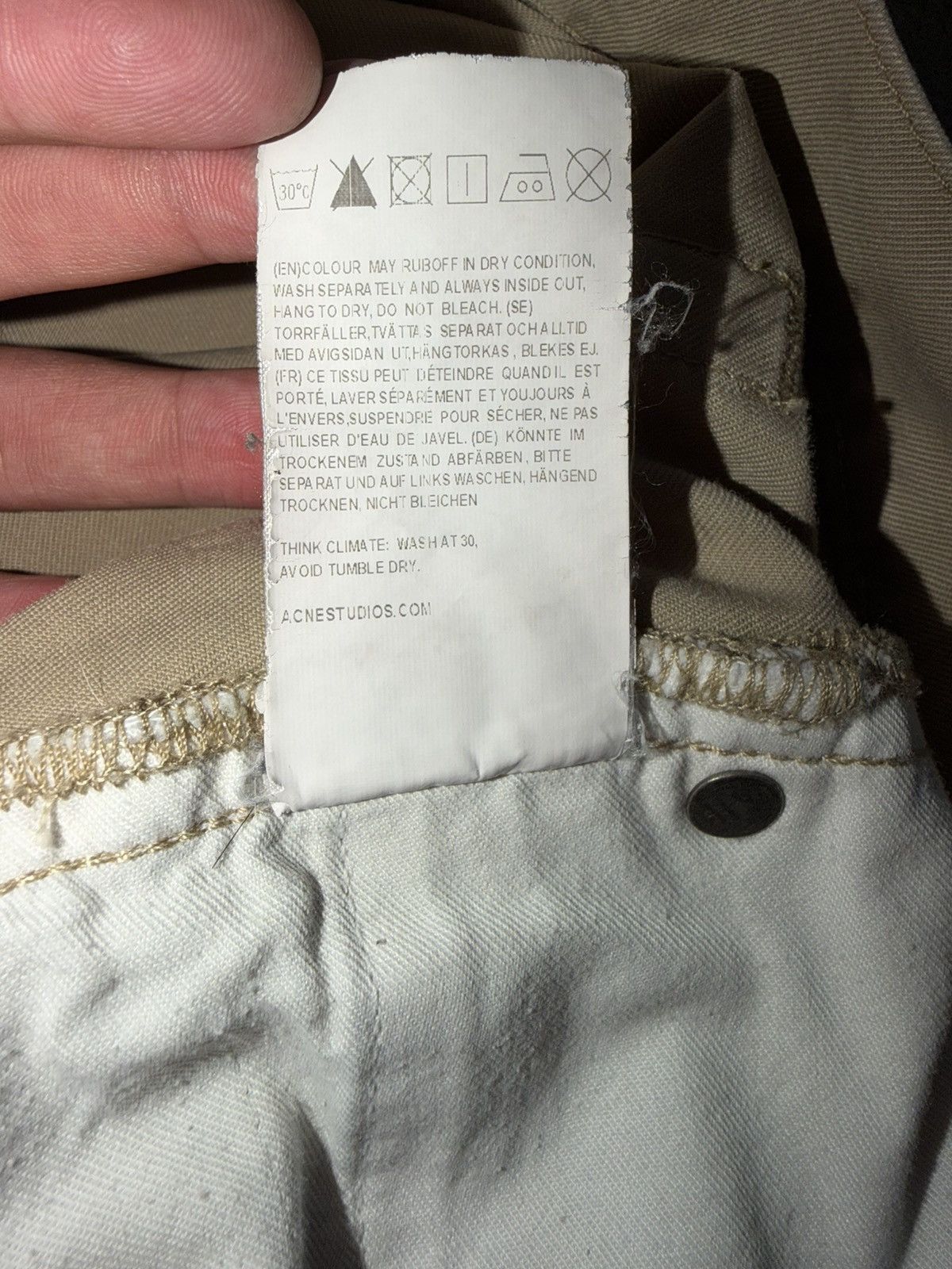 Acne Studios Roc Ups Beige Khaki Pants Size US 32 / EU 48 - 6 Thumbnail