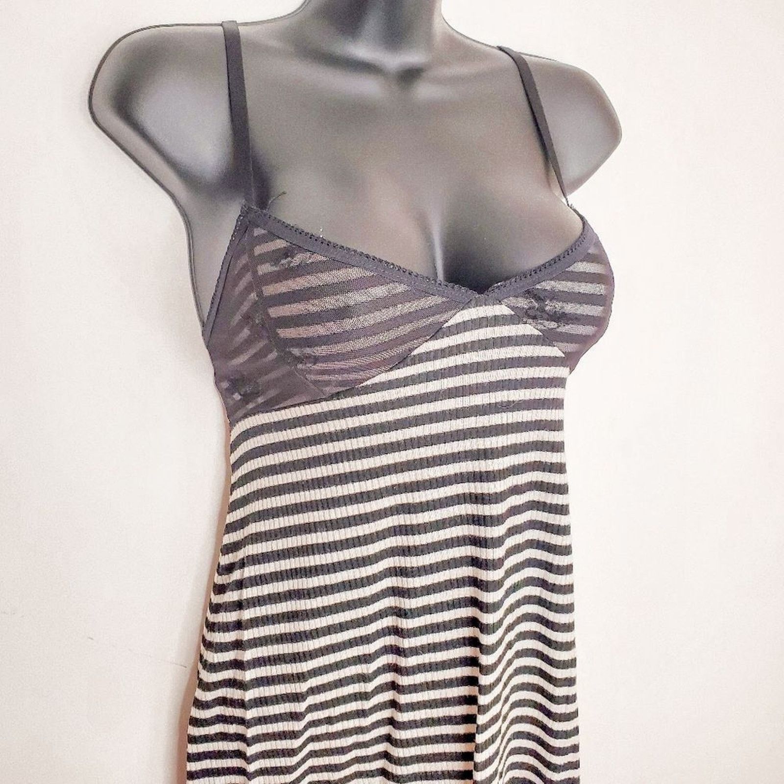 Boys Lie Boys Lie Penny Lane Black White Ribbed Babydoll Dress Size M Size M / US 6-8 / IT 42-44 - 3 Thumbnail