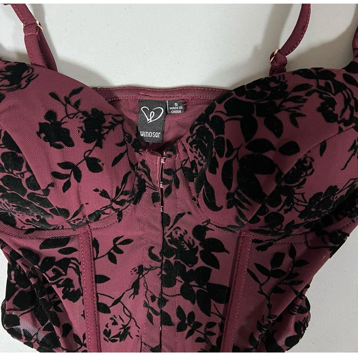 Windsor Smith Windsor Velvet Victorian Floral Corset Top Blouse Size S 🥀 Size S / US 4 / IT 40 - 5 Thumbnail