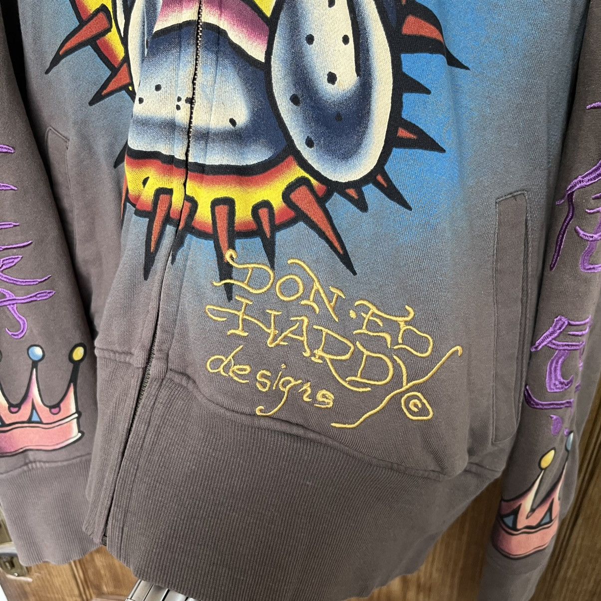 Ed Hardy Ed Hardy Zip-Hoodie Dog Big Logo Y2K Size US M / EU 48-50 / 2 - 7 Thumbnail