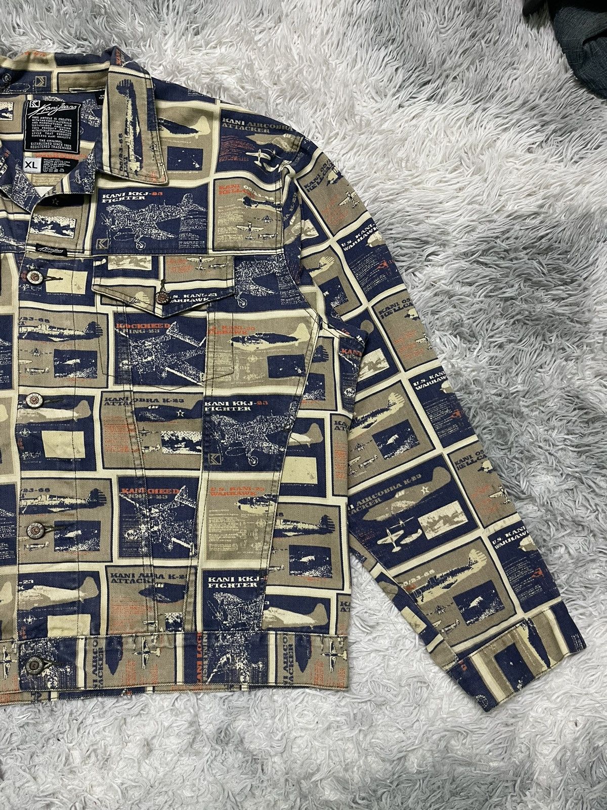 Karl Kani 90s KARL KANI DENIM JACKET FULLPRINT RARE DESIGN DISTRESSED Size US XL / EU 56 / 4 - 4 Thumbnail
