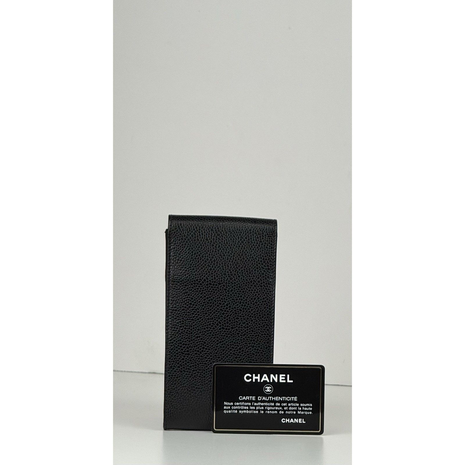Chanel CHANEL Black Caviar Leather Accessories Glasses Case Size ONE SIZE - 2 Thumbnail