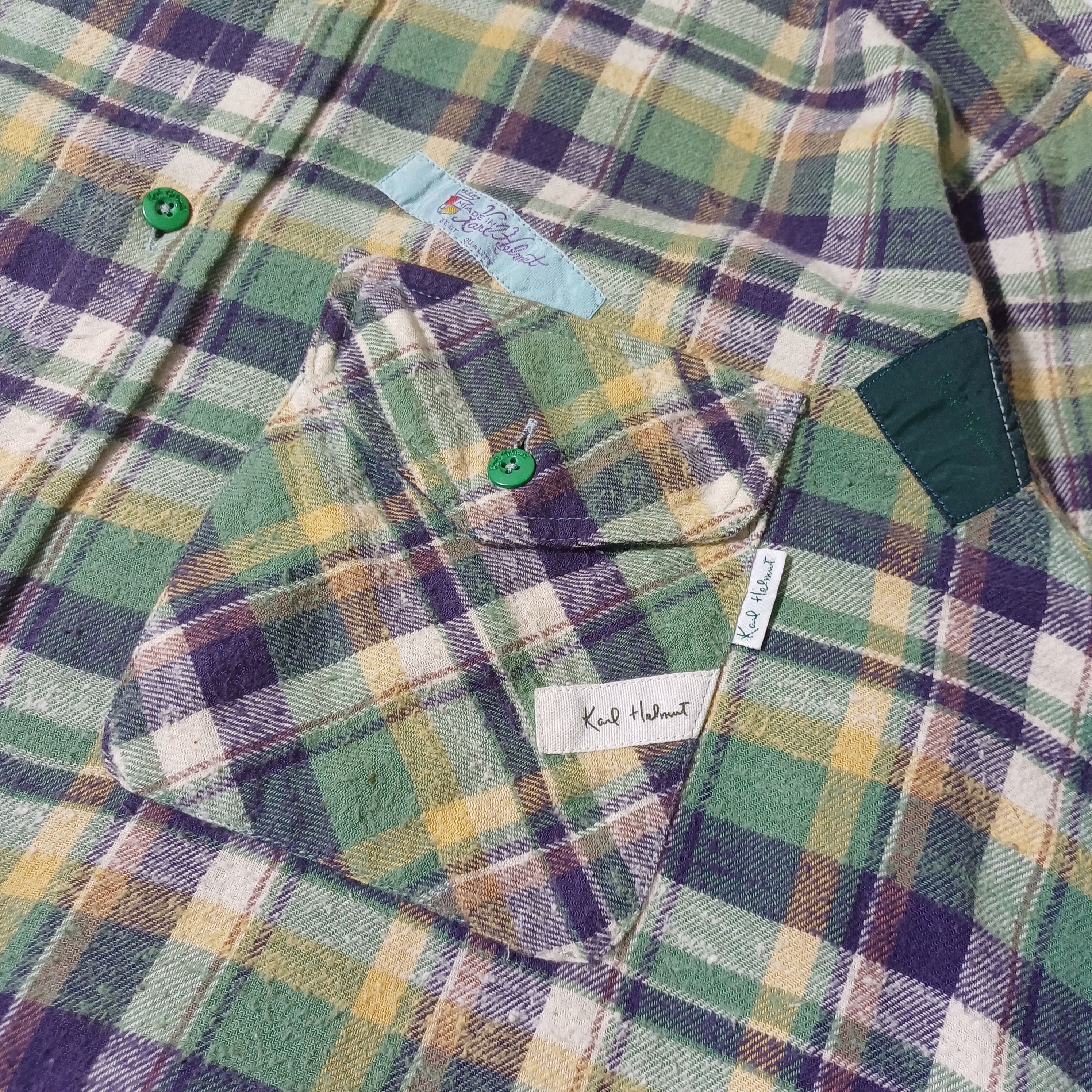 Karl Helmut Karl Helmut Flannel Casual Patch Shirt Japan Size US L / EU 52-54 / 3 - 3 Thumbnail