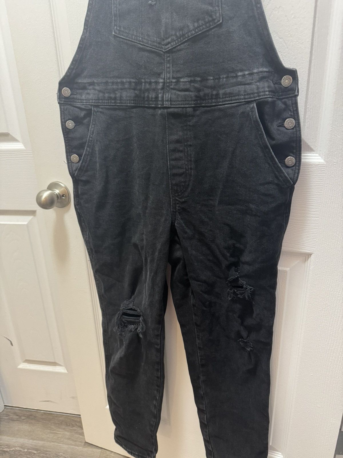 Old Navy Old Navy Black Distressed Overalls Vintage Faded Streetwear Size US 30 / EU 46 - 4 Thumbnail