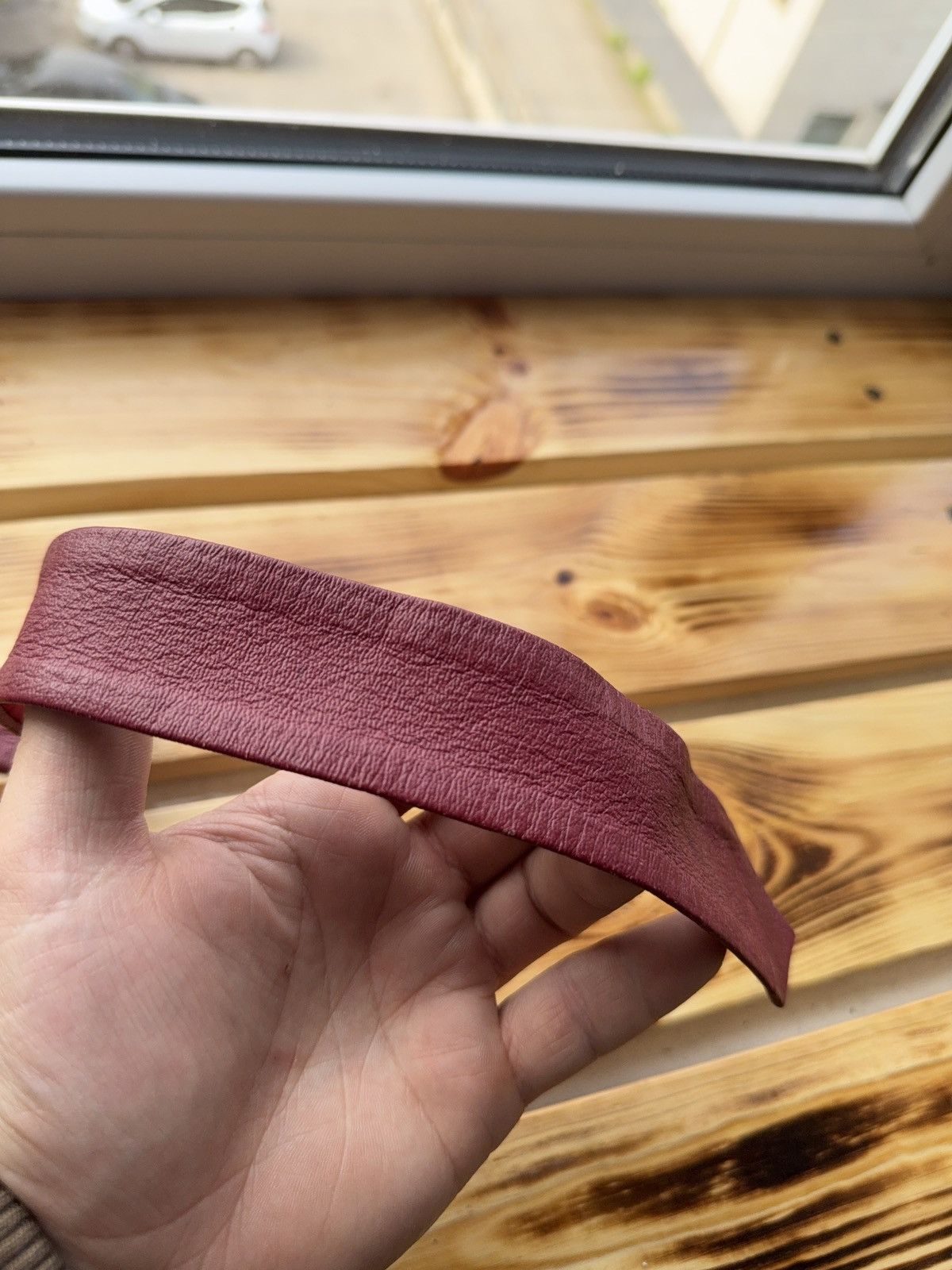 Japanese Brand Retro Vintage Burgundy Leather Tie 90s Western Biker Style Size ONE SIZE - 10 Thumbnail