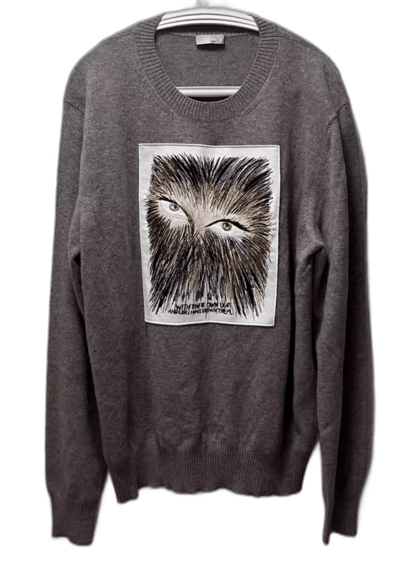 dior cashmere sweater with artistic design-2507