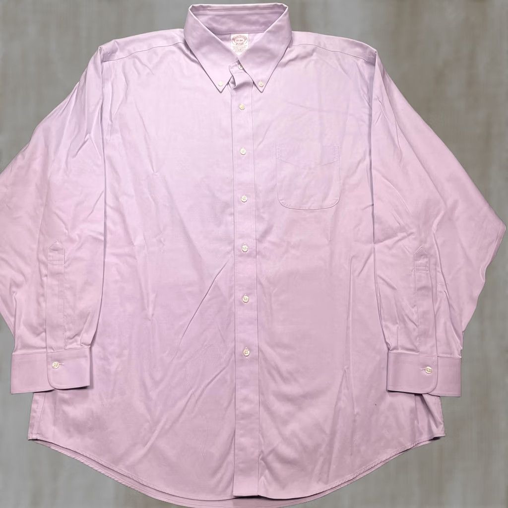 Brooks Brothers Brooks Brothers Shirt Mens XL 17-34 Purple Non Iron Stretch Long Sleeve Supima Button-Down Collar Classic Fit Wrinkle Resistant Size US XL / EU 56 / 4 - 1 Thumbnail