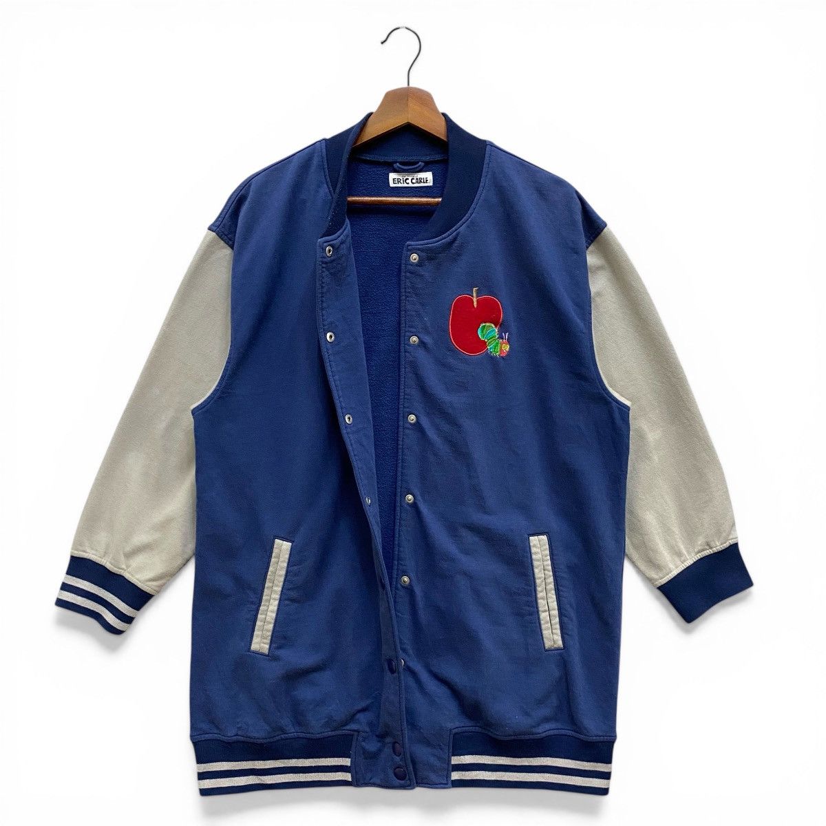 Other Vintage Eric Carle Varsity Jacket – Blue Grey Snap Button Size US L / EU 52-54 / 3 - 1 Thumbnail