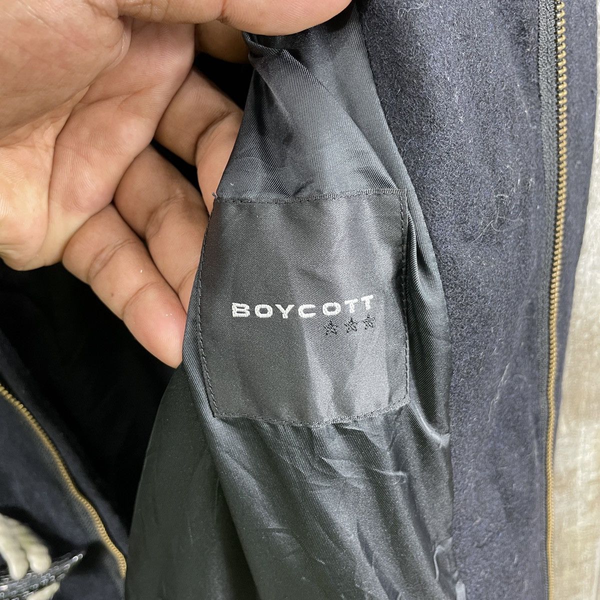 Boycott × Vintage Vintage Boycott Wool Duffle Coat Jacket Size M / US 6-8 / IT 42-44 - 9 Thumbnail