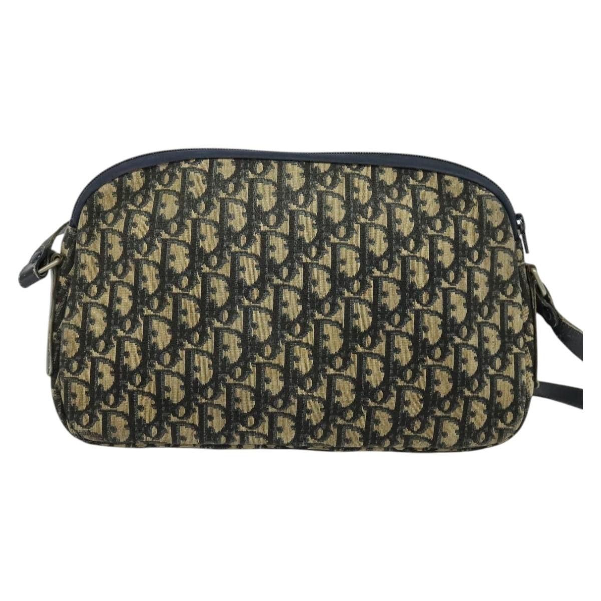 Dior DIOR Trotter Canvas Shoulder Bag Navy Gold Size ONE SIZE - 3 Thumbnail
