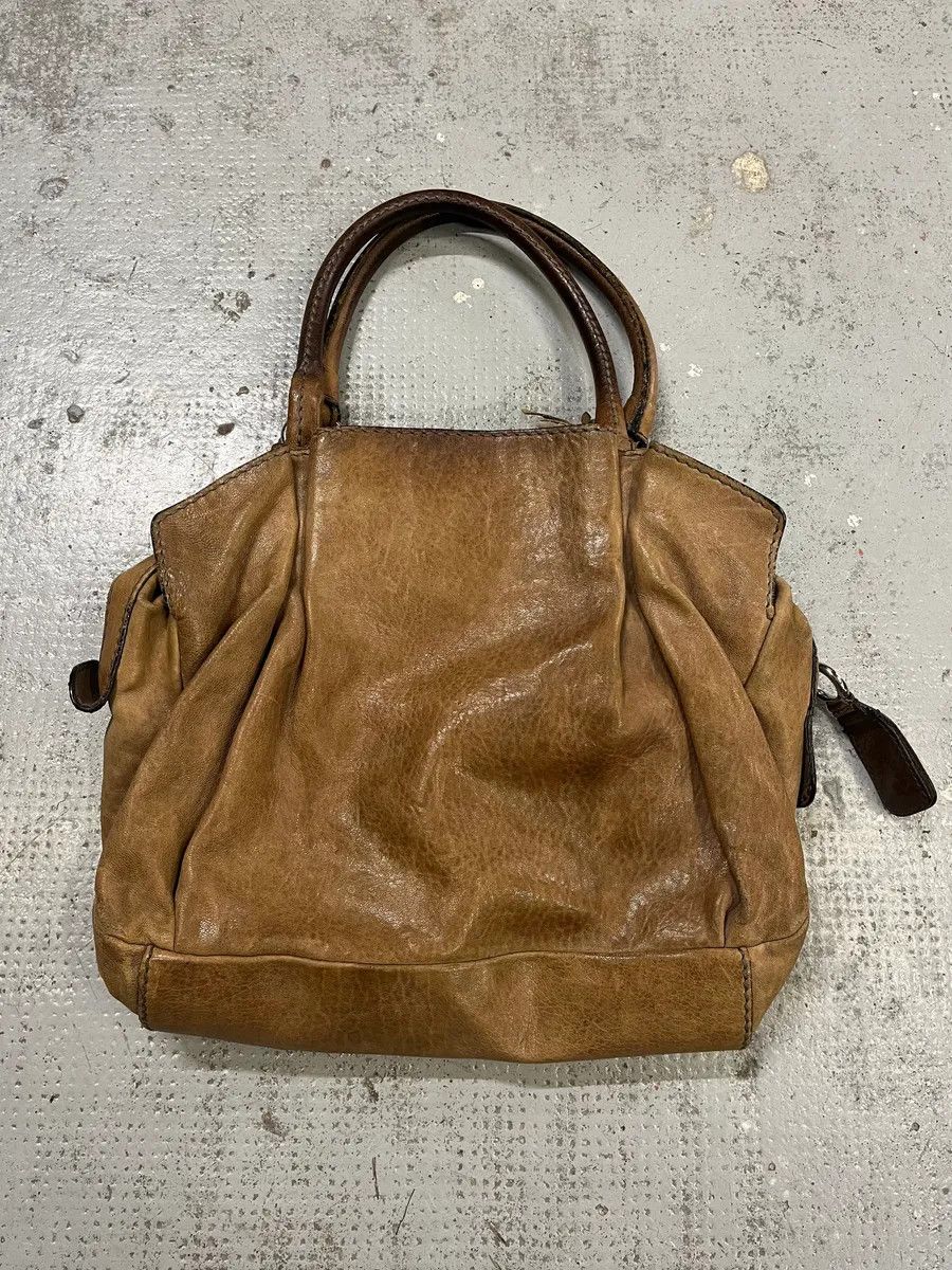 Dolce & Gabbana 2000s Dolce & Gabbana Brown Leather Handle Bag Size ONE SIZE - 6 Thumbnail