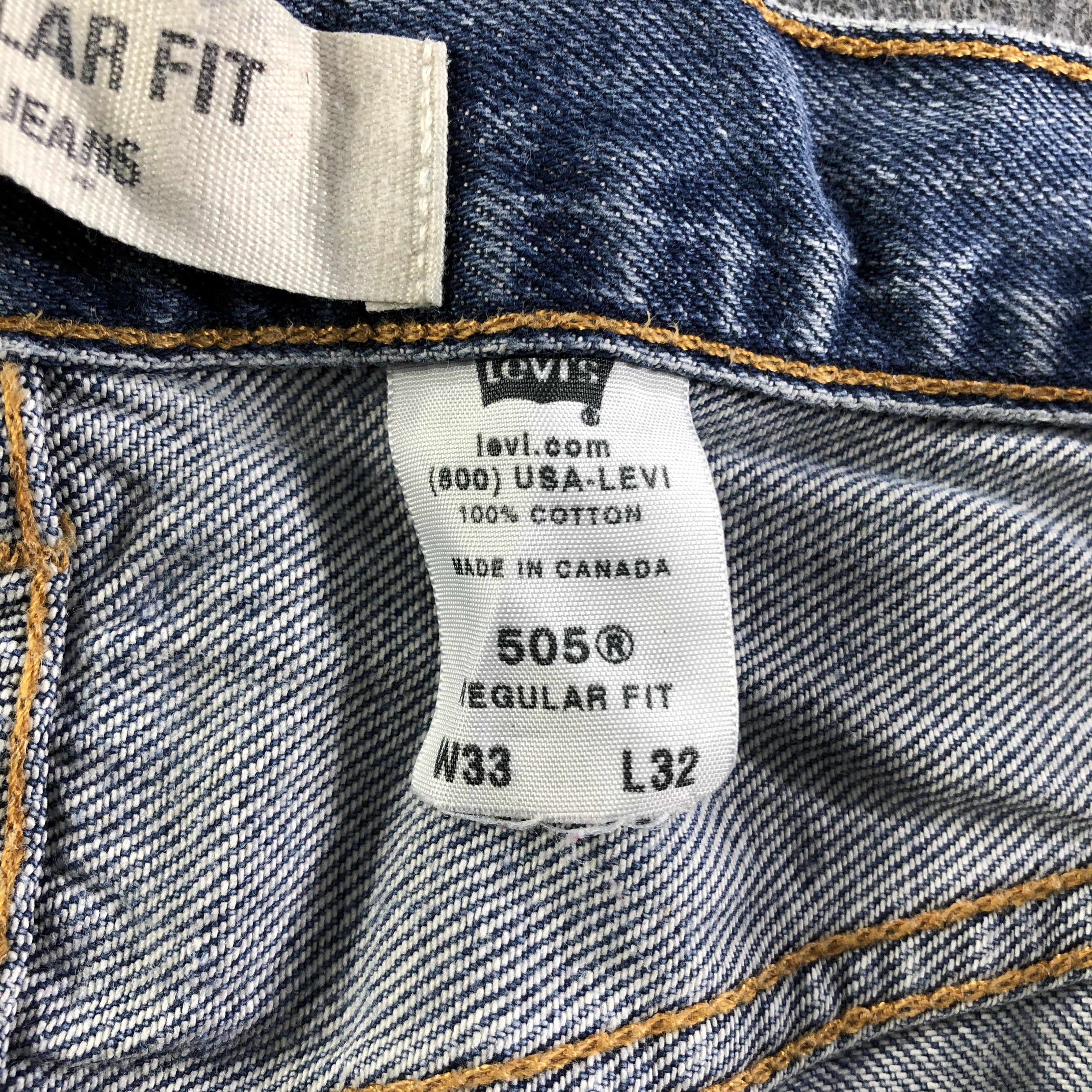 Levi's Vintage Blue Wash Levis 505 Jeans-J3176 Size US 32 / EU 48 - 10 Thumbnail