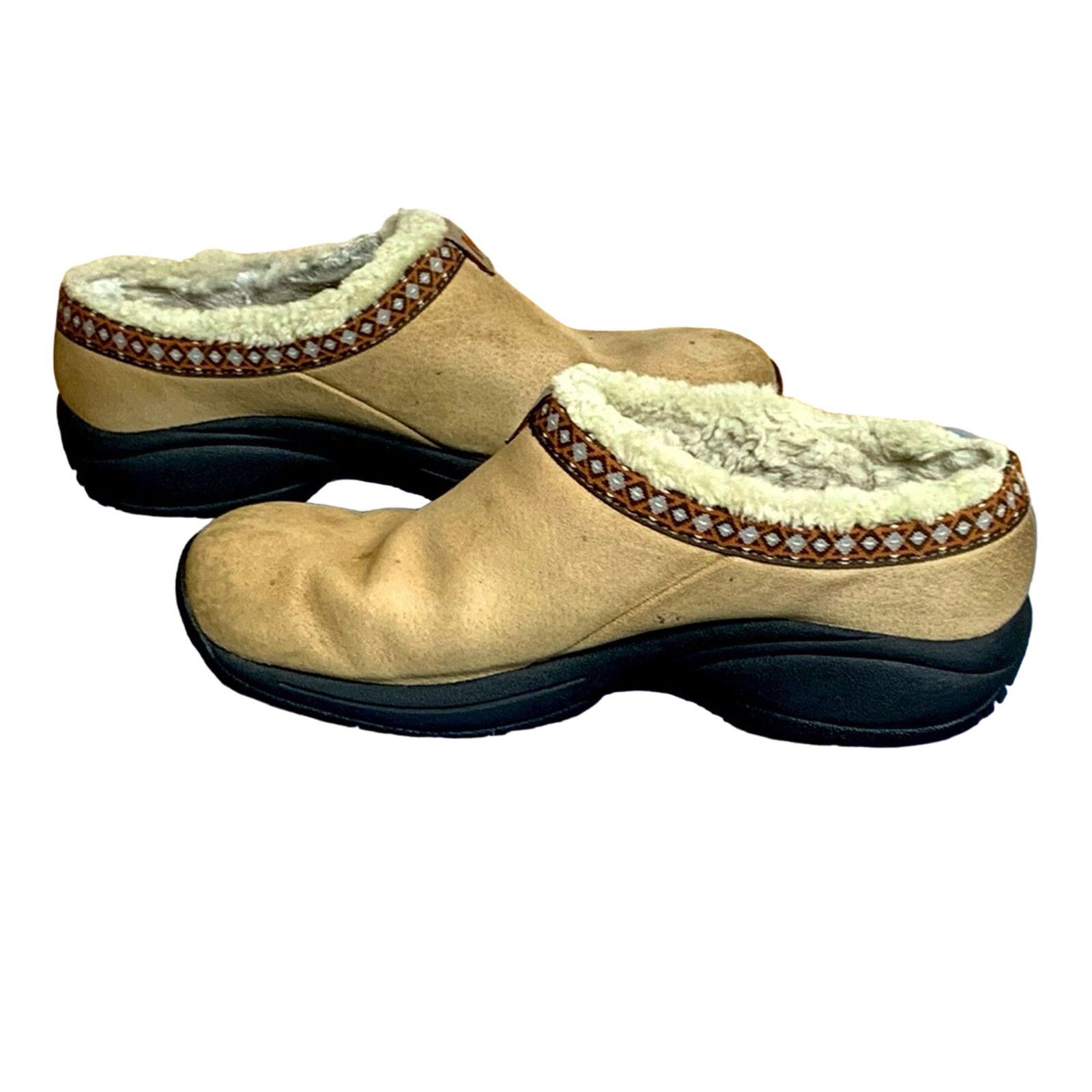 Merrell WOMENS MERRELL ENCORE ICE SLIPON SIZE 8 CLOG BROWN & FUR Size US 8 / IT 38 - 2 Thumbnail