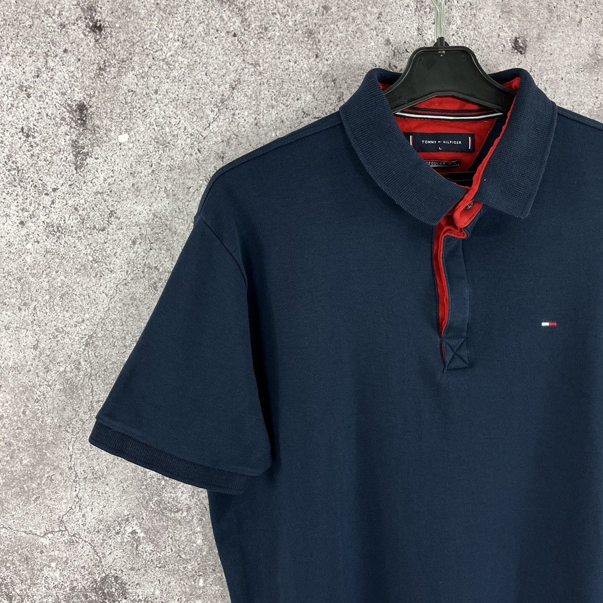 Japanese Brand × Tommy Hilfiger Tommy Hilfiger Polo T-Shirt Embroidery Logo Navy Size L Size US L / EU 52-54 / 3 - 2 Thumbnail