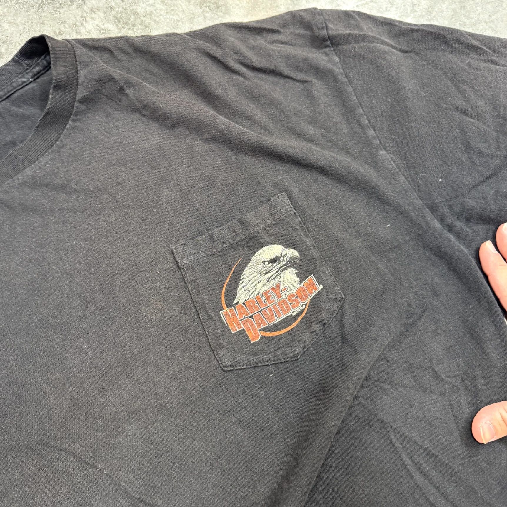 Harley Davidson VINTAGE Harley-Davidson Shirt Mens XL Black Pocket Tee Bruce Rossmeyer Daytona Size US XL / EU 56 / 4 - 3 Thumbnail