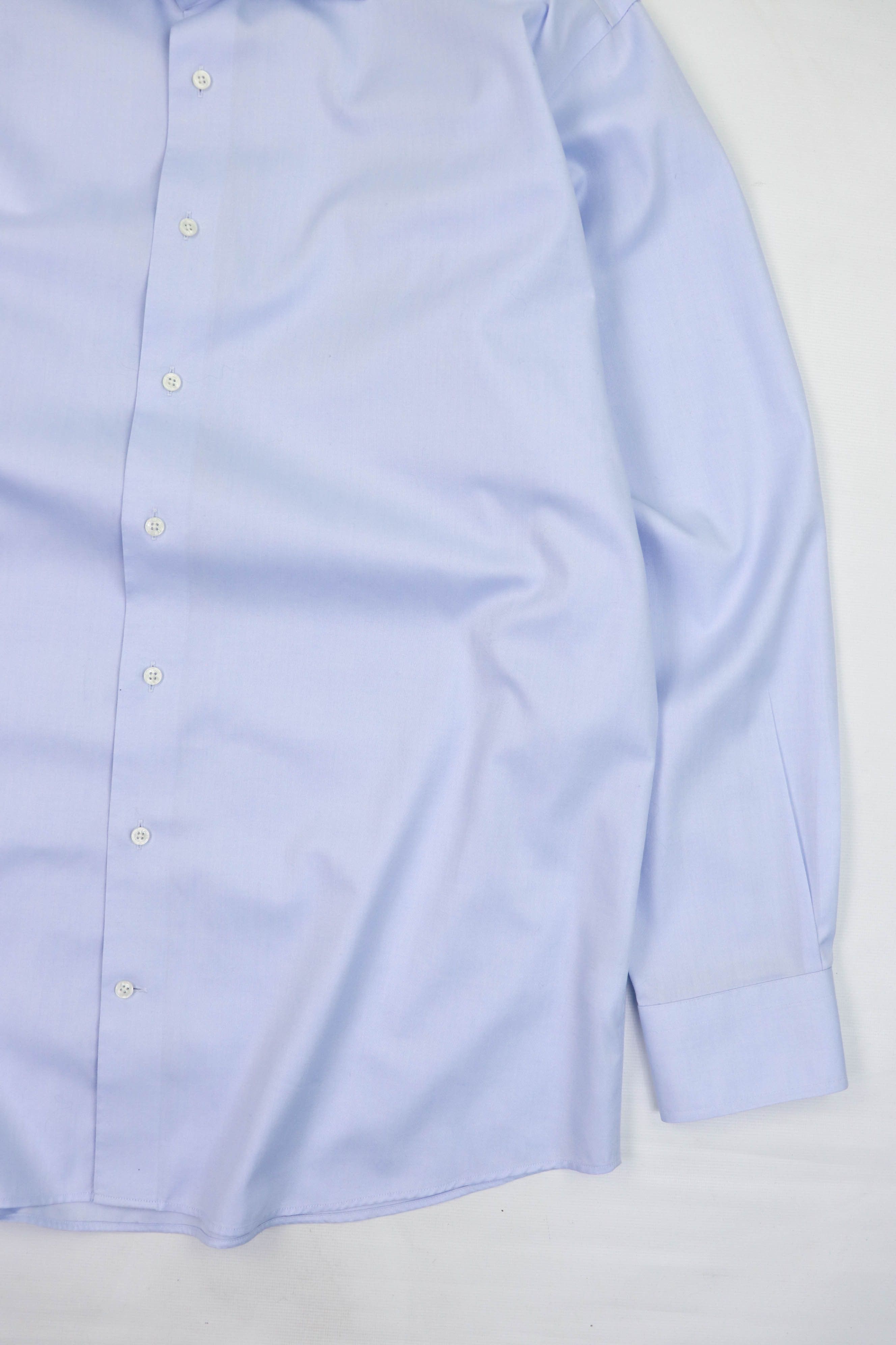 Suitsupply Suitsupply Light Blue Pure Cotton Slim Fit Traveller Shirt Size US XXL / EU 58 / 5 - 5 Thumbnail