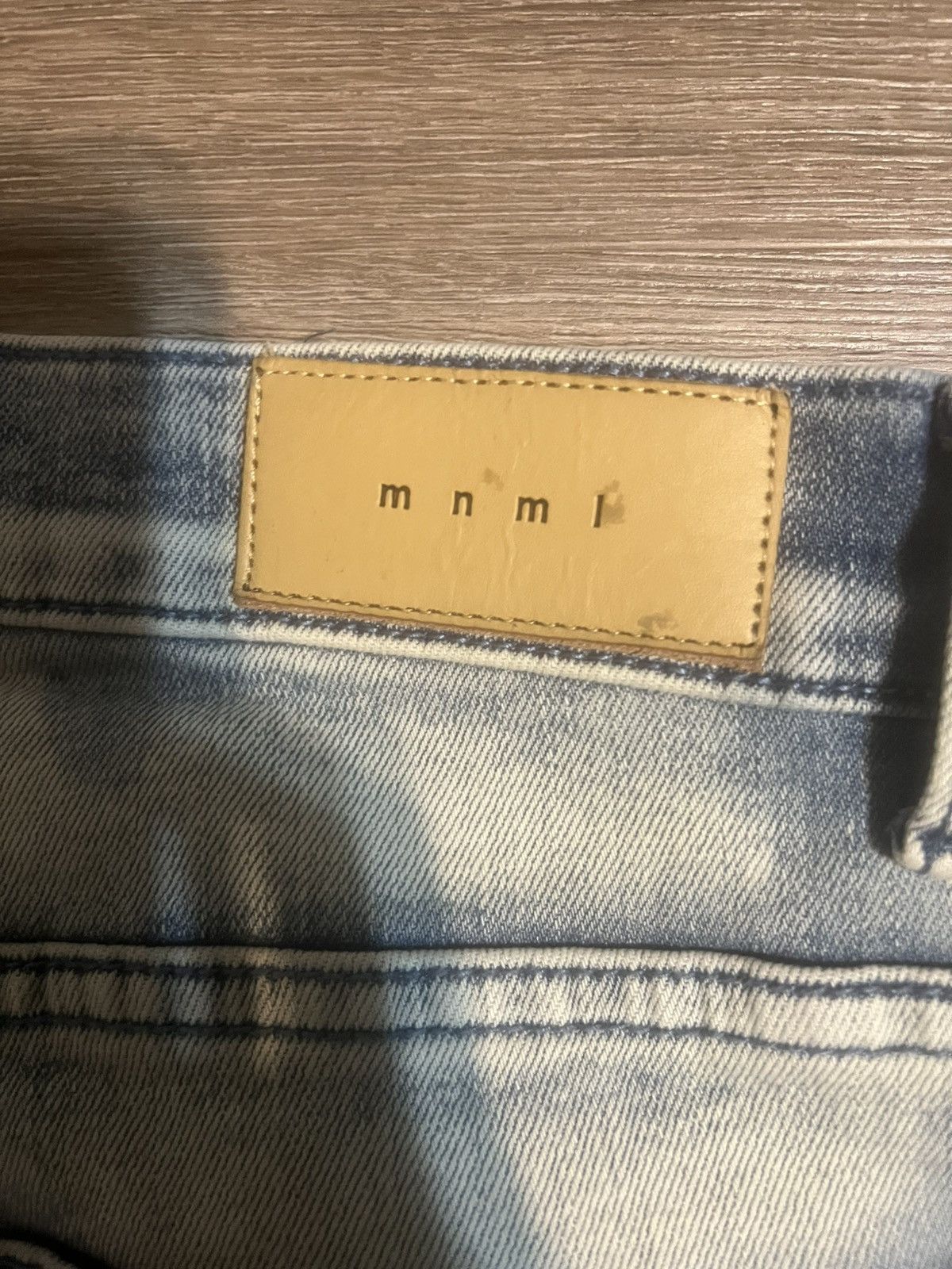 MNML Blue white paint spot MNML jeans Size US 29 - 3 Thumbnail
