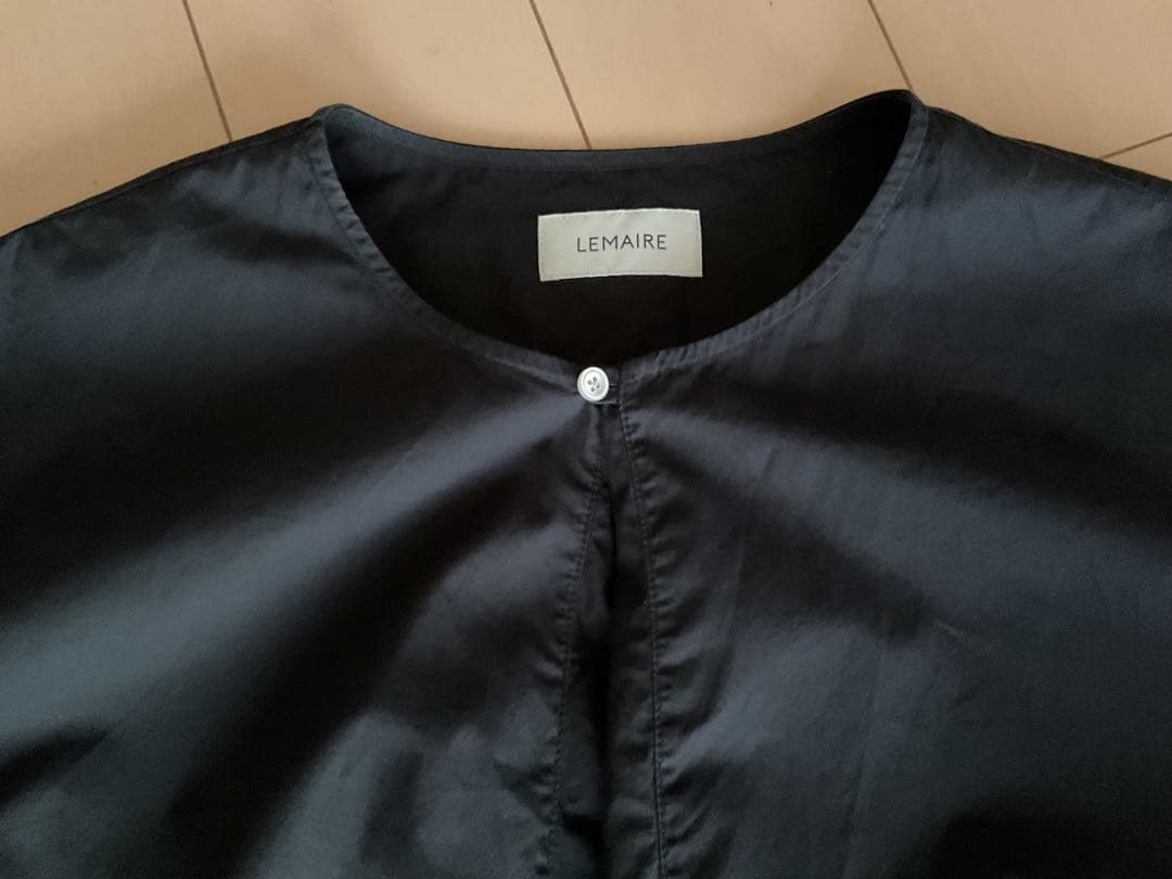 Lemaire LEMAIRE Collarless Long Sleeve Shirt Black 46 Size US S / EU 44-46 / 1 - 3 Thumbnail