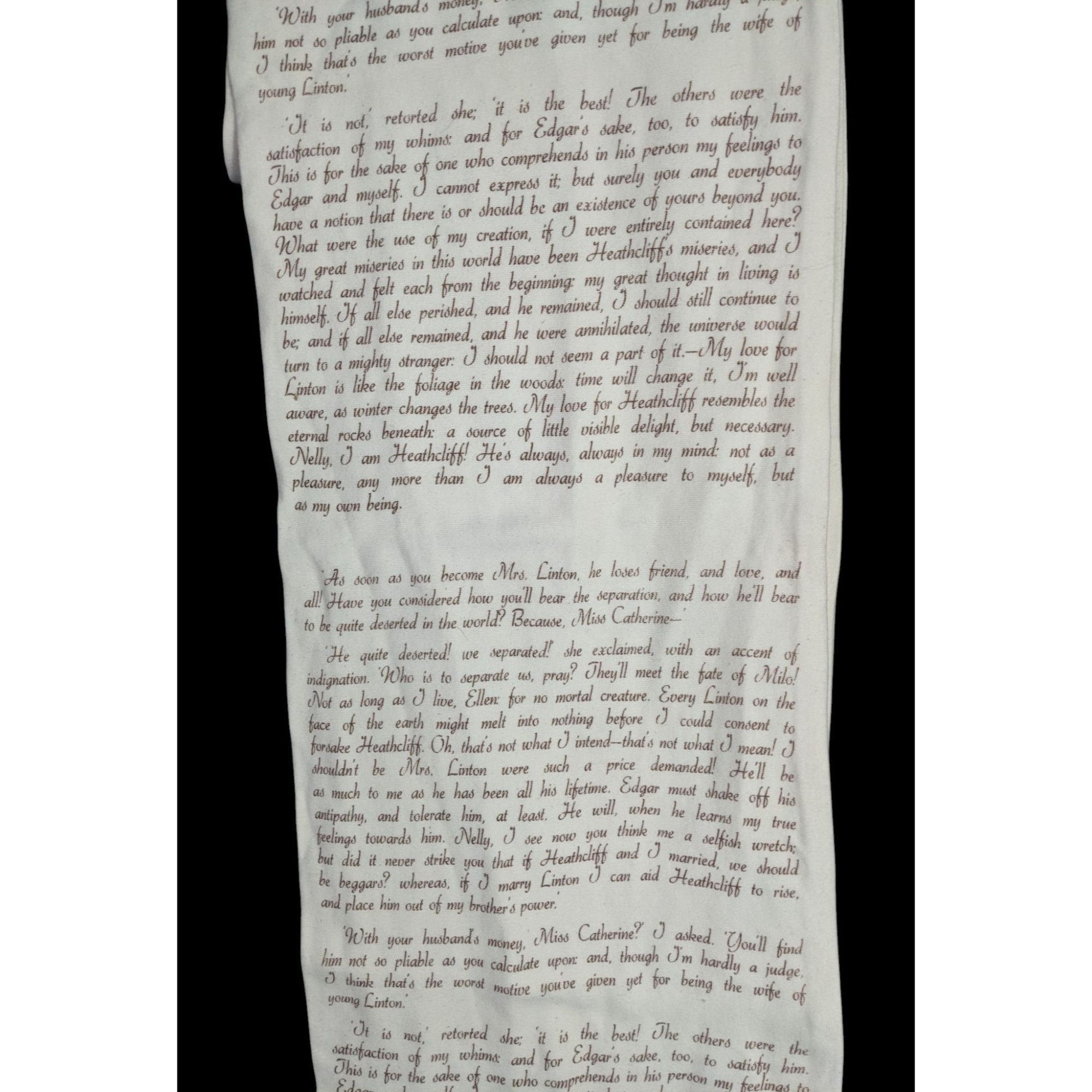 Other Wuthering Heights Literary Infinity Scarf Beige & Brown Text Size ONE SIZE - 11 Thumbnail