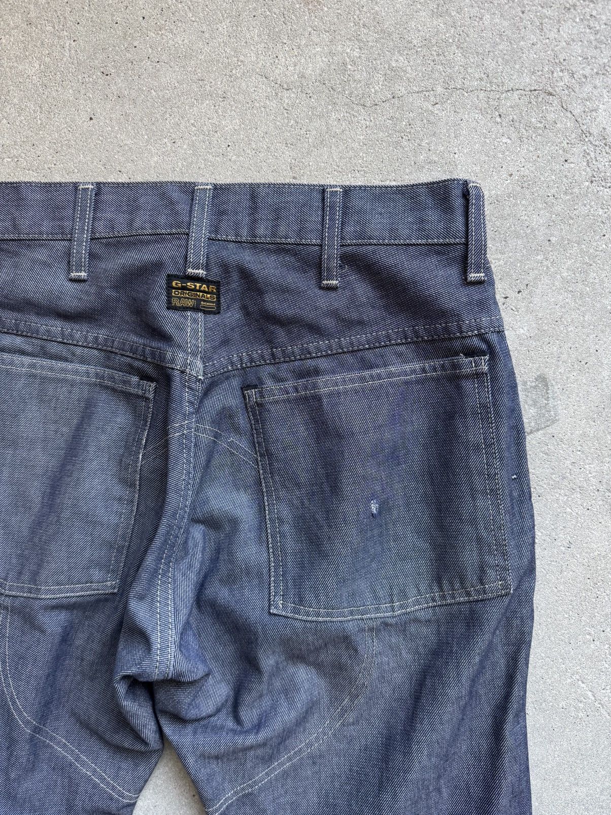 G-Star Vintage G-Star Raw Long Stacked Double Knee Jeans Size US 31 - 11 Thumbnail