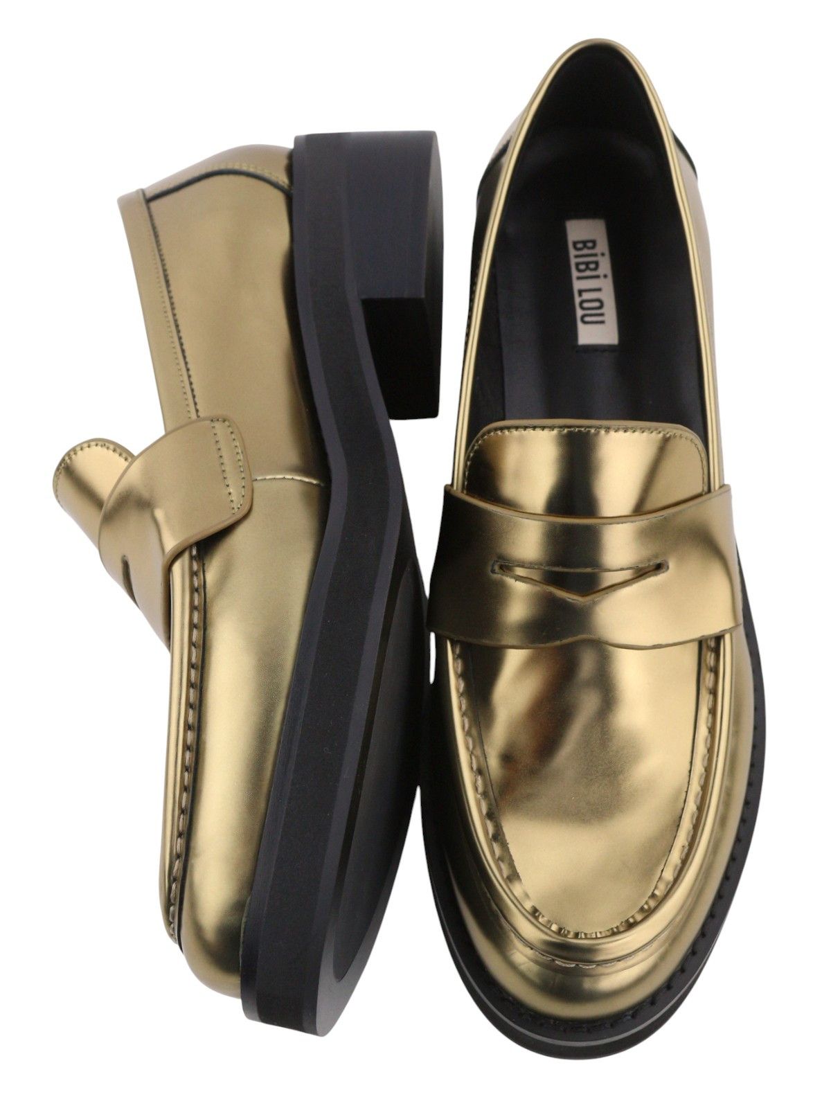 Other BIBI LOU JAYA EU40 Shiny Gold Leather Chunky 87555 Size US 9 / IT 39 - 7 Thumbnail